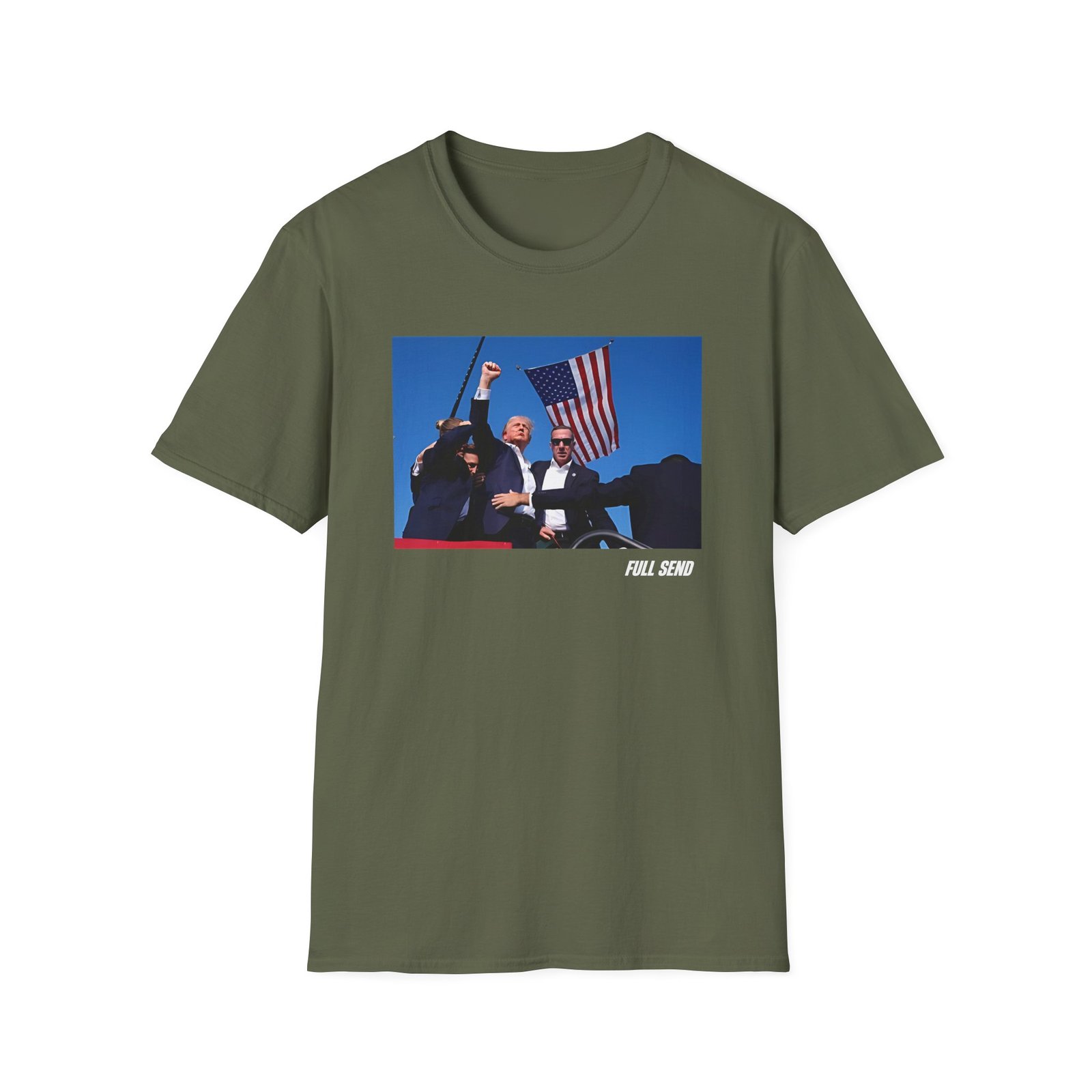 Full Send Trump Fight Unisex Softstyle T-Shirt