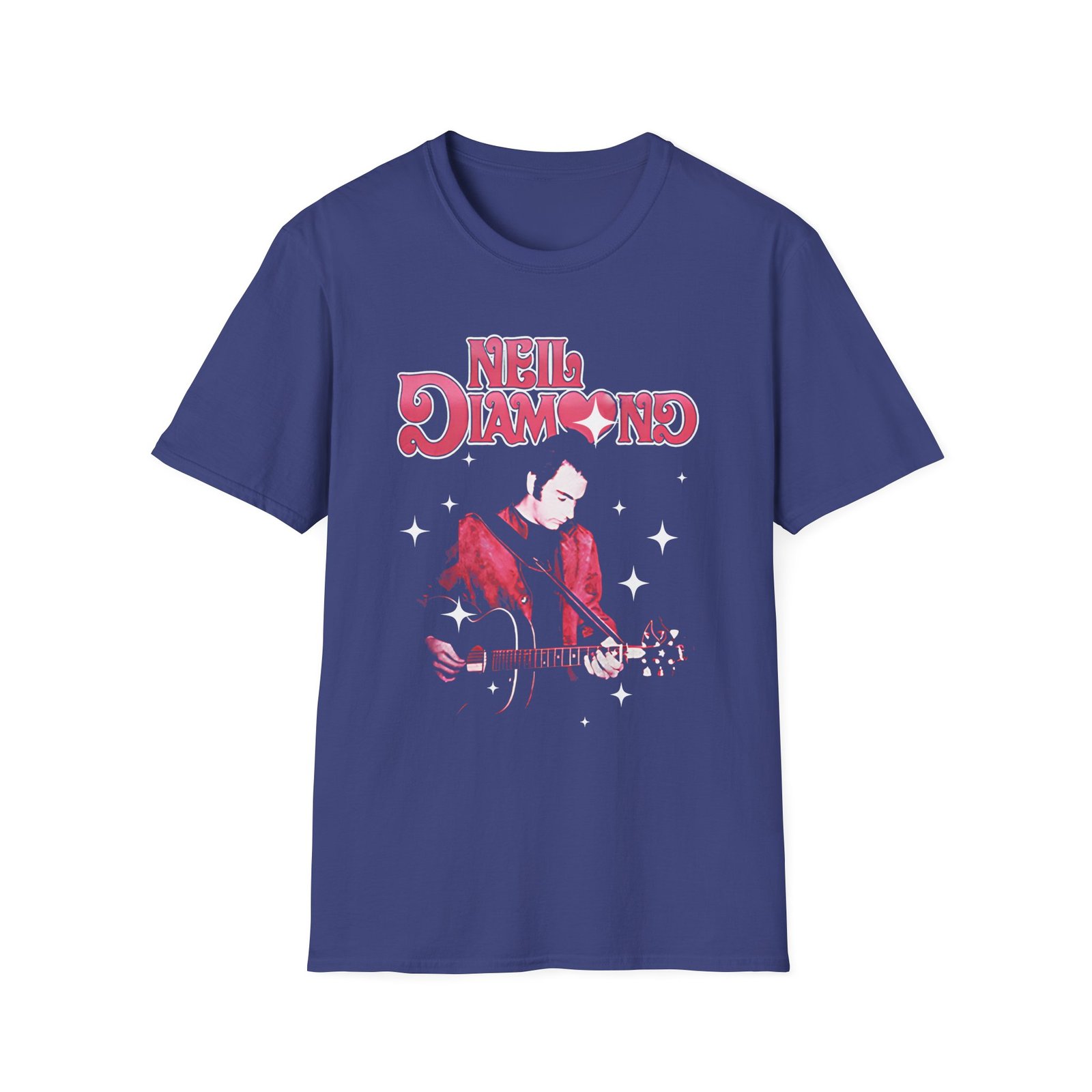 Neil Diamond Sparkle Guitar Unisex Softstyle T-Shirt