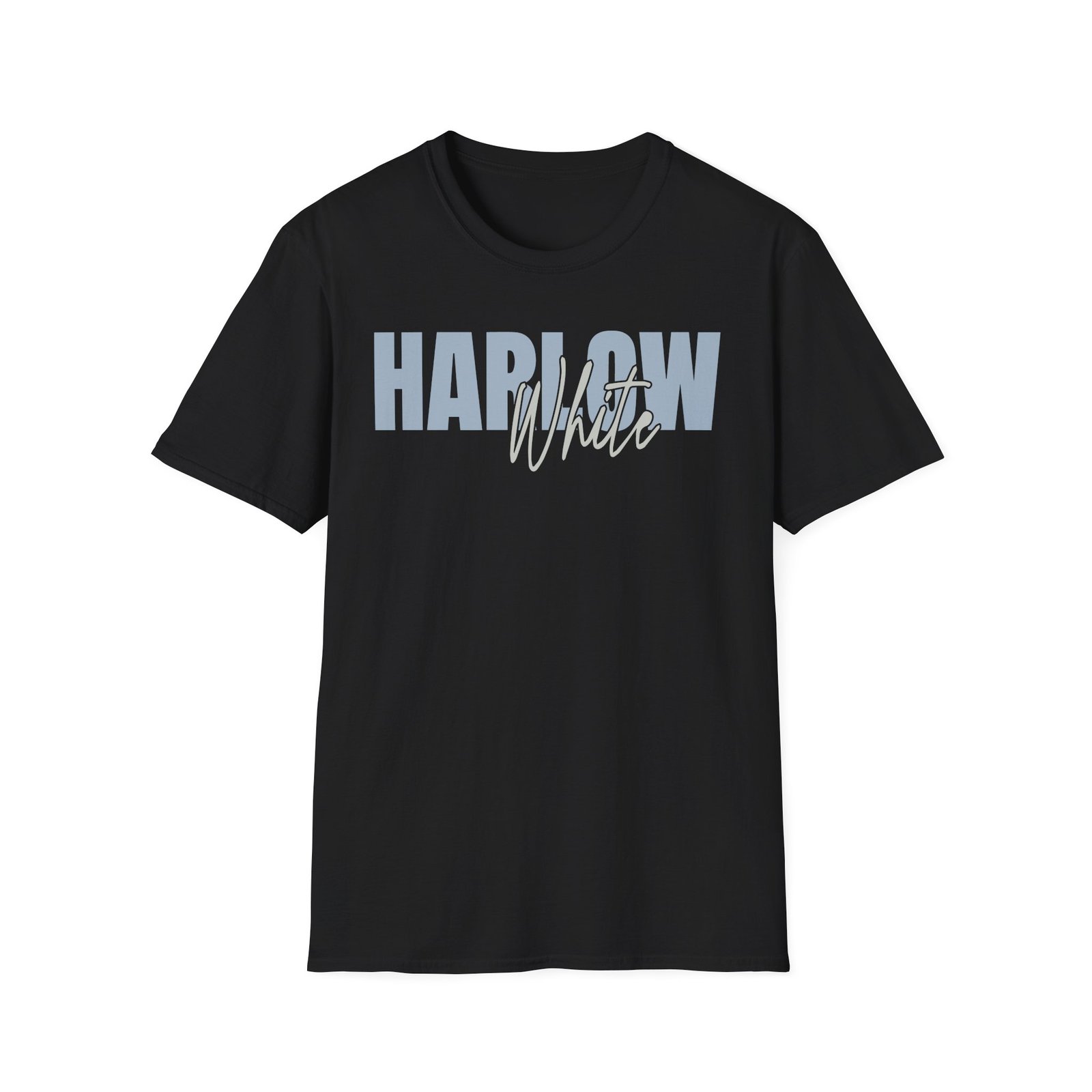 Harlow and Popcorn White Unisex Softstyle T-Shirt