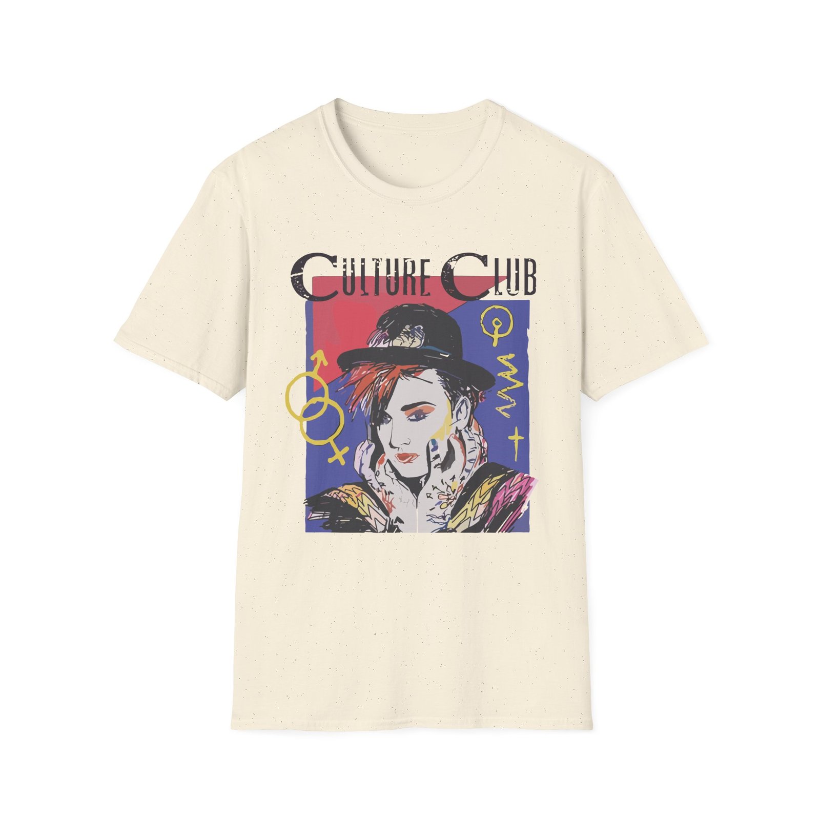 Boy George Sketchy Symbols Unisex Softstyle T-Shirt