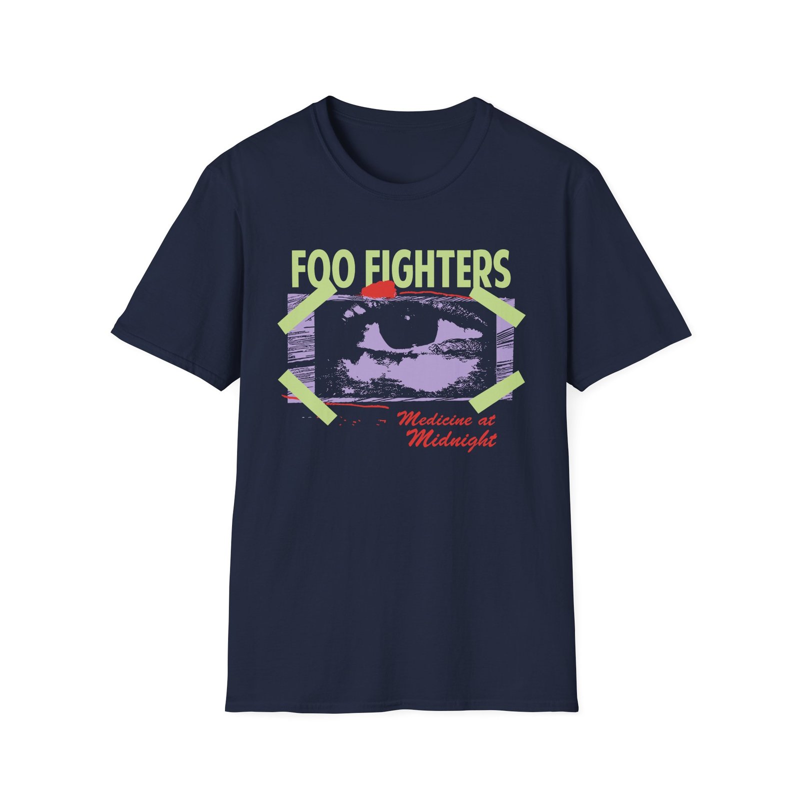 Foo Fighters Medicine at Midnight Eye Tape Unisex Softstyle T-Shirt