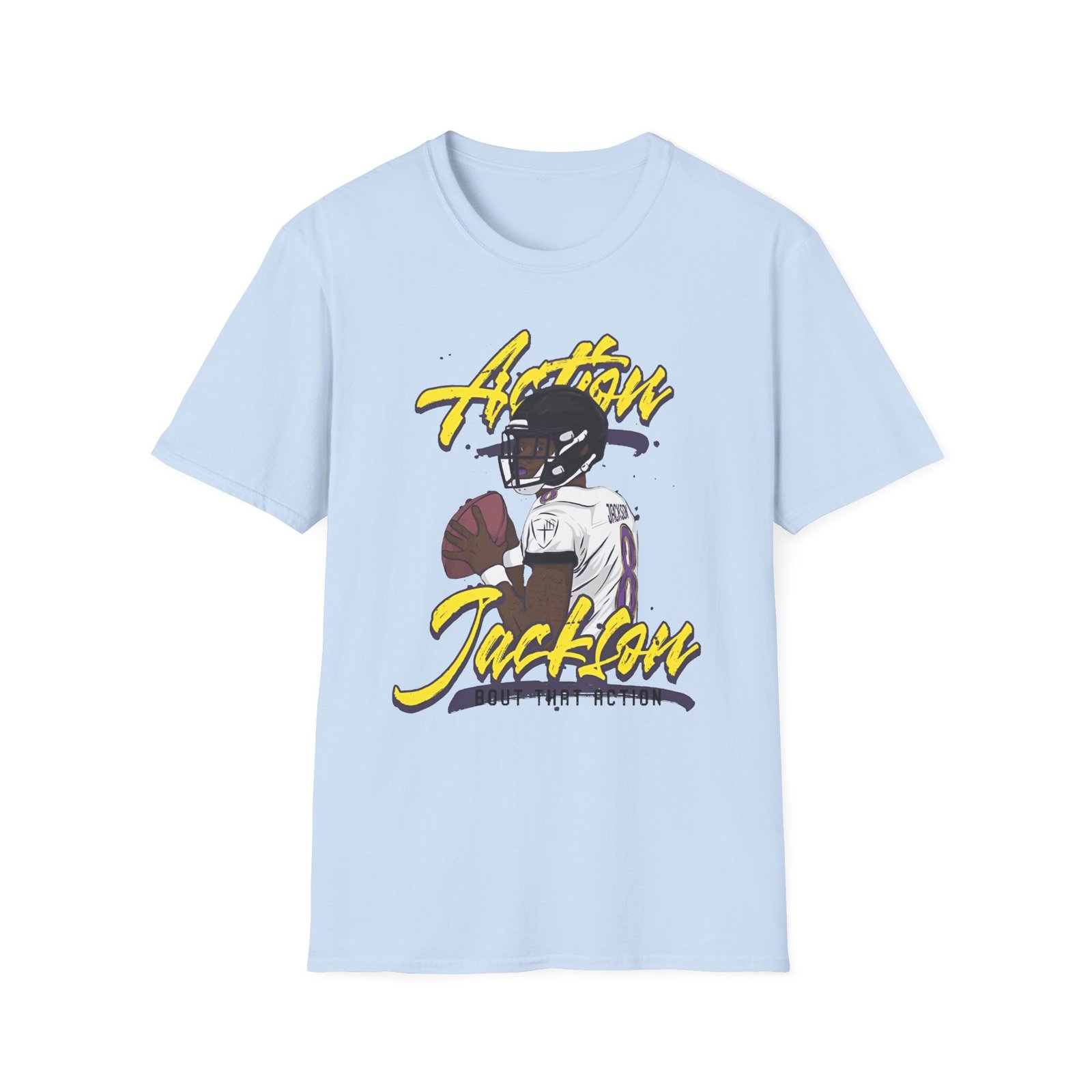 Lamar Jackson The Prodigy Action Jackson Unisex Softstyle T-Shirt