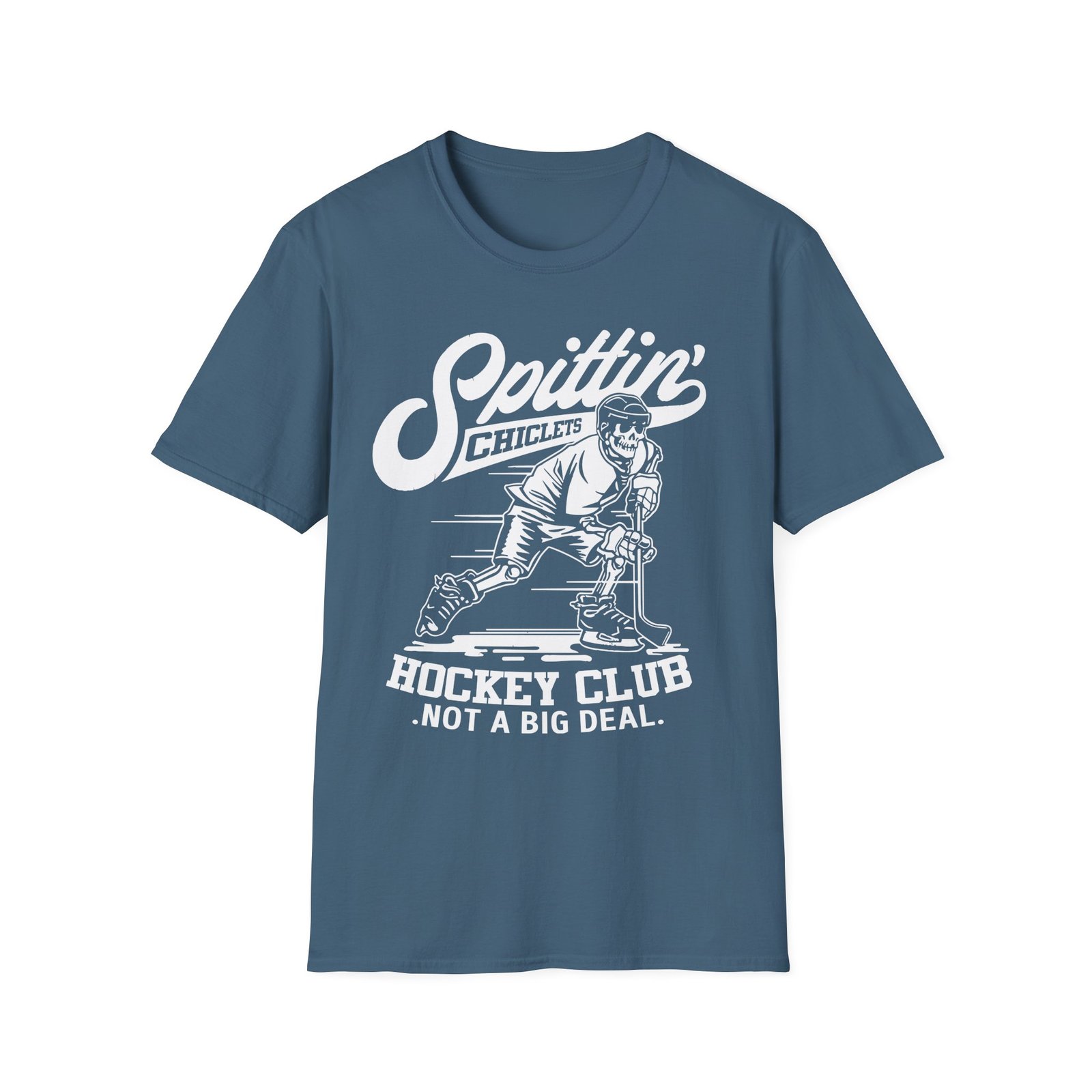 Spittin Chiclets Hockey Club Skel Unisex Softstyle T-Shirt