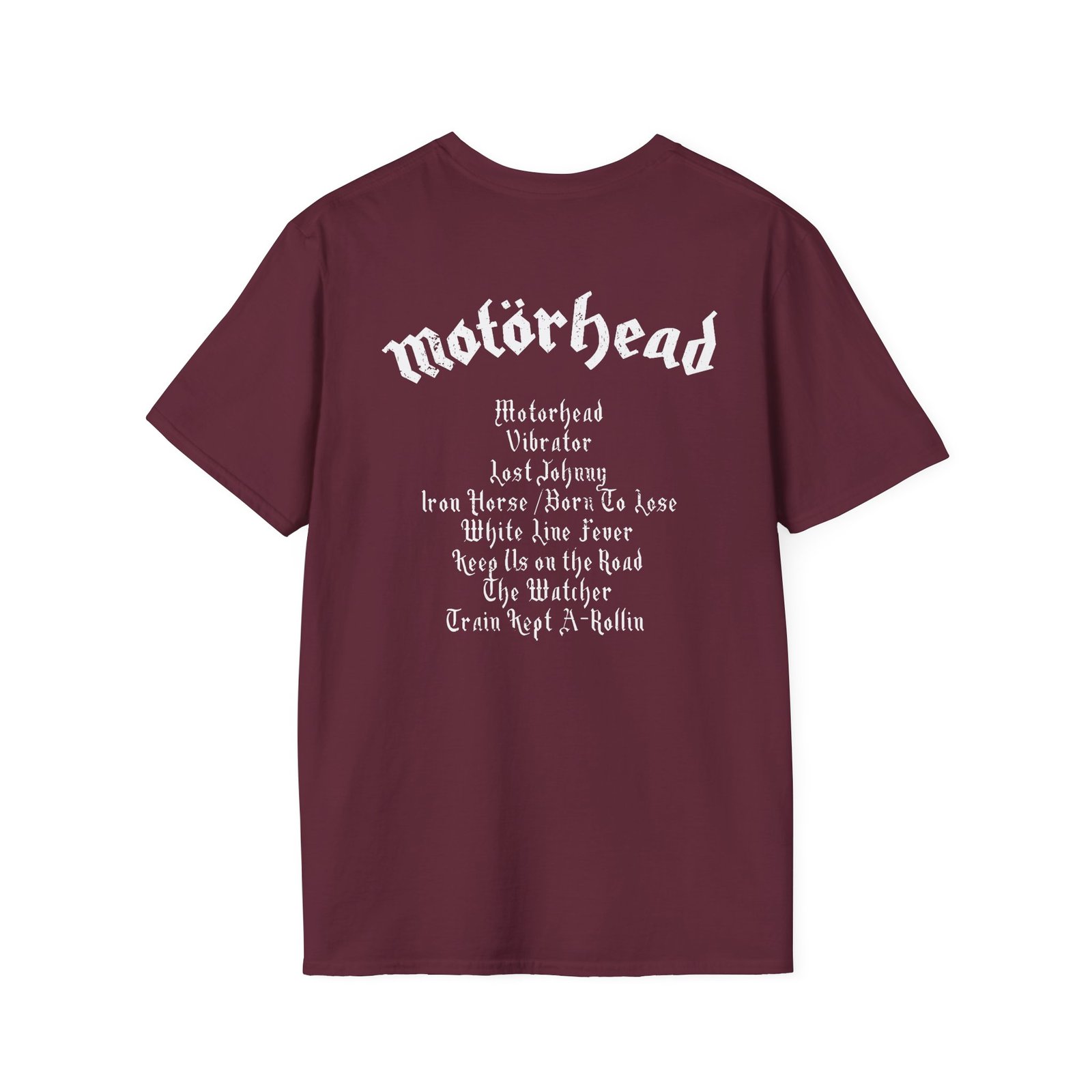 Motorhead Motörhead Tracklist Unisex Softstyle T-Shirt