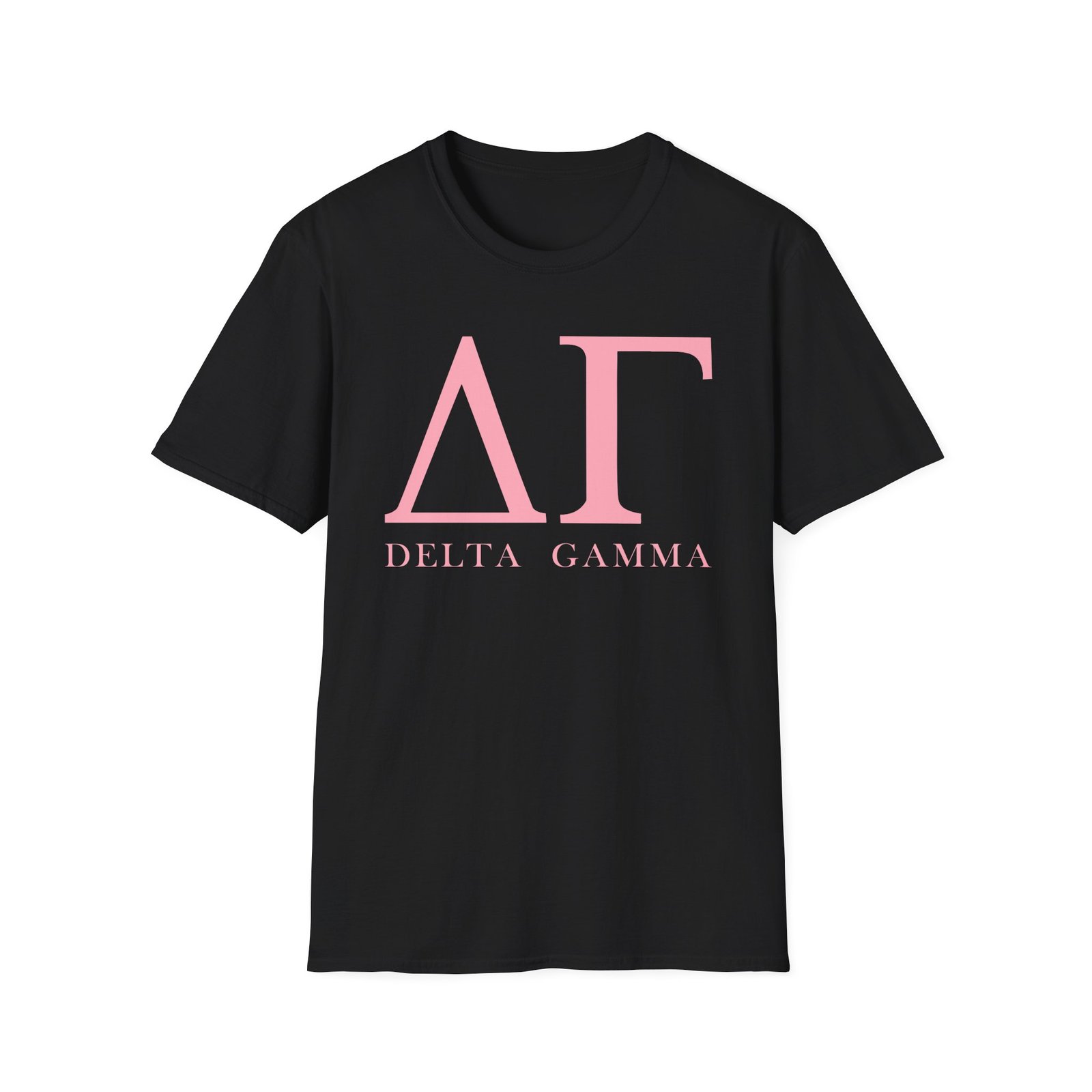 Delta Gamma Pink Letter Unisex softstyle T-Shirt