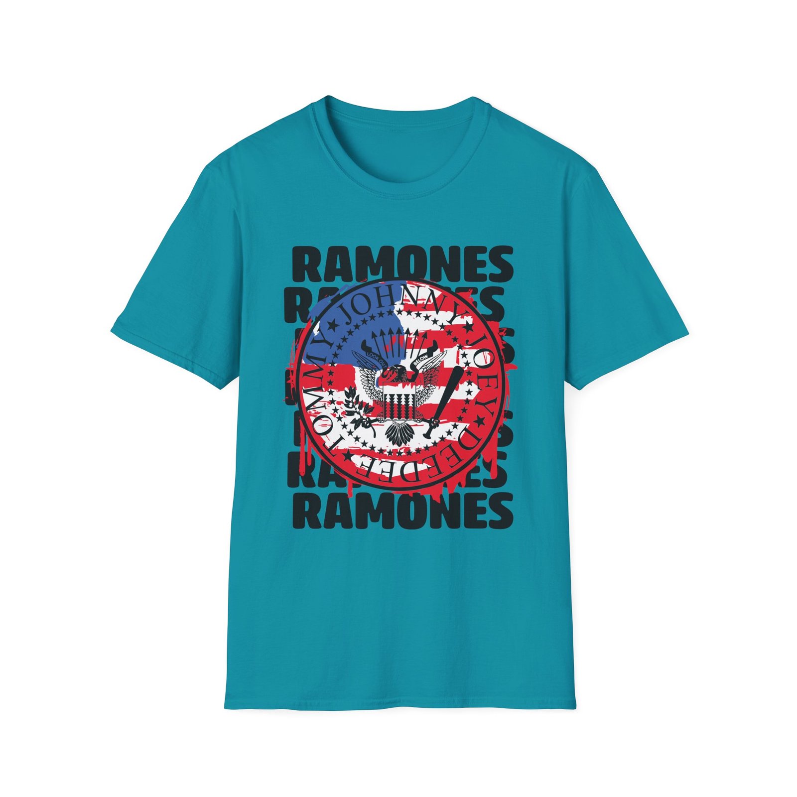 Ramones US Flag Unisex Softstyle T-Shirt