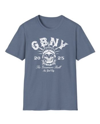 Gov Ball Gbny Liberty Skull Unisex Softstyle T-Shirt