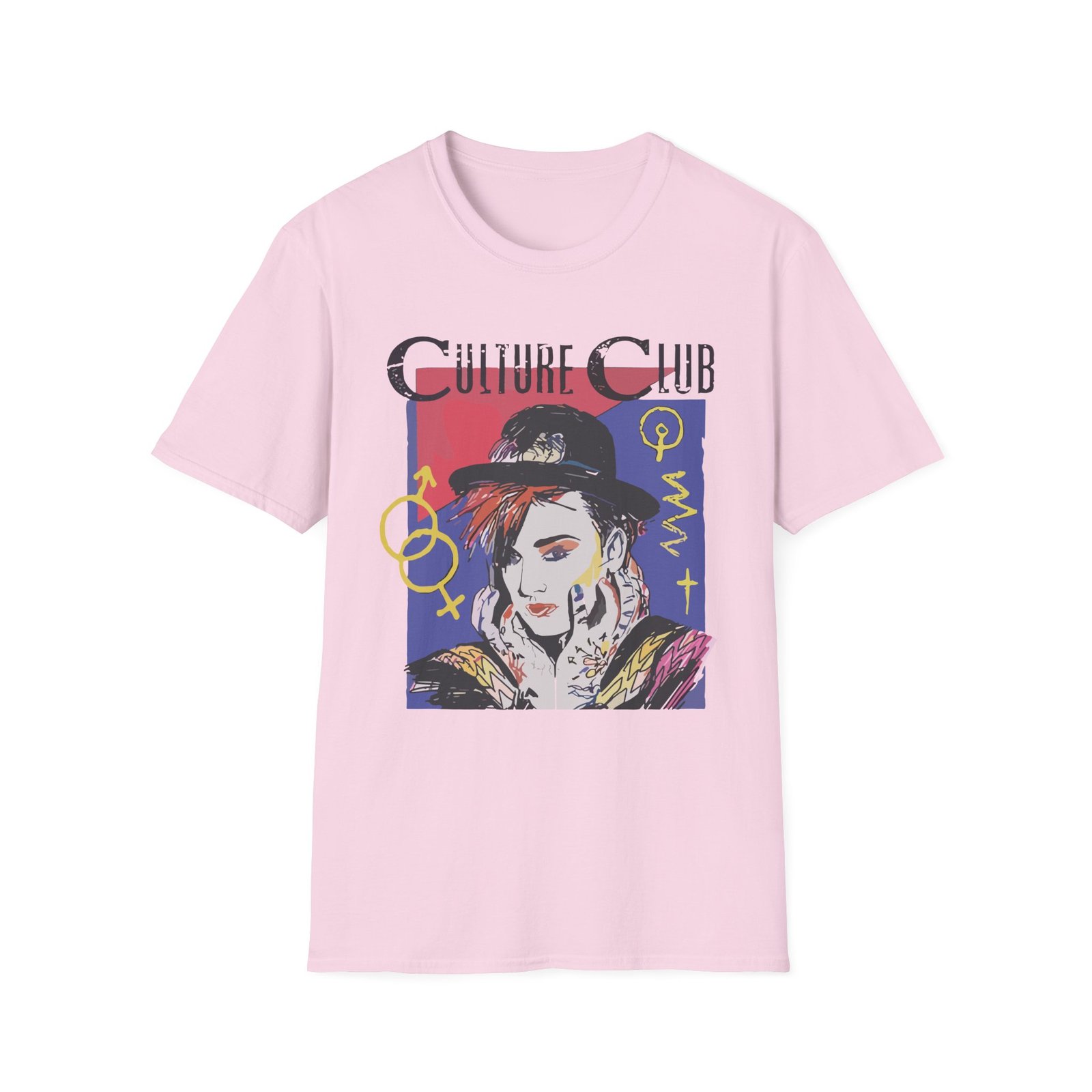 Boy George Sketchy Symbols Unisex Softstyle T-Shirt