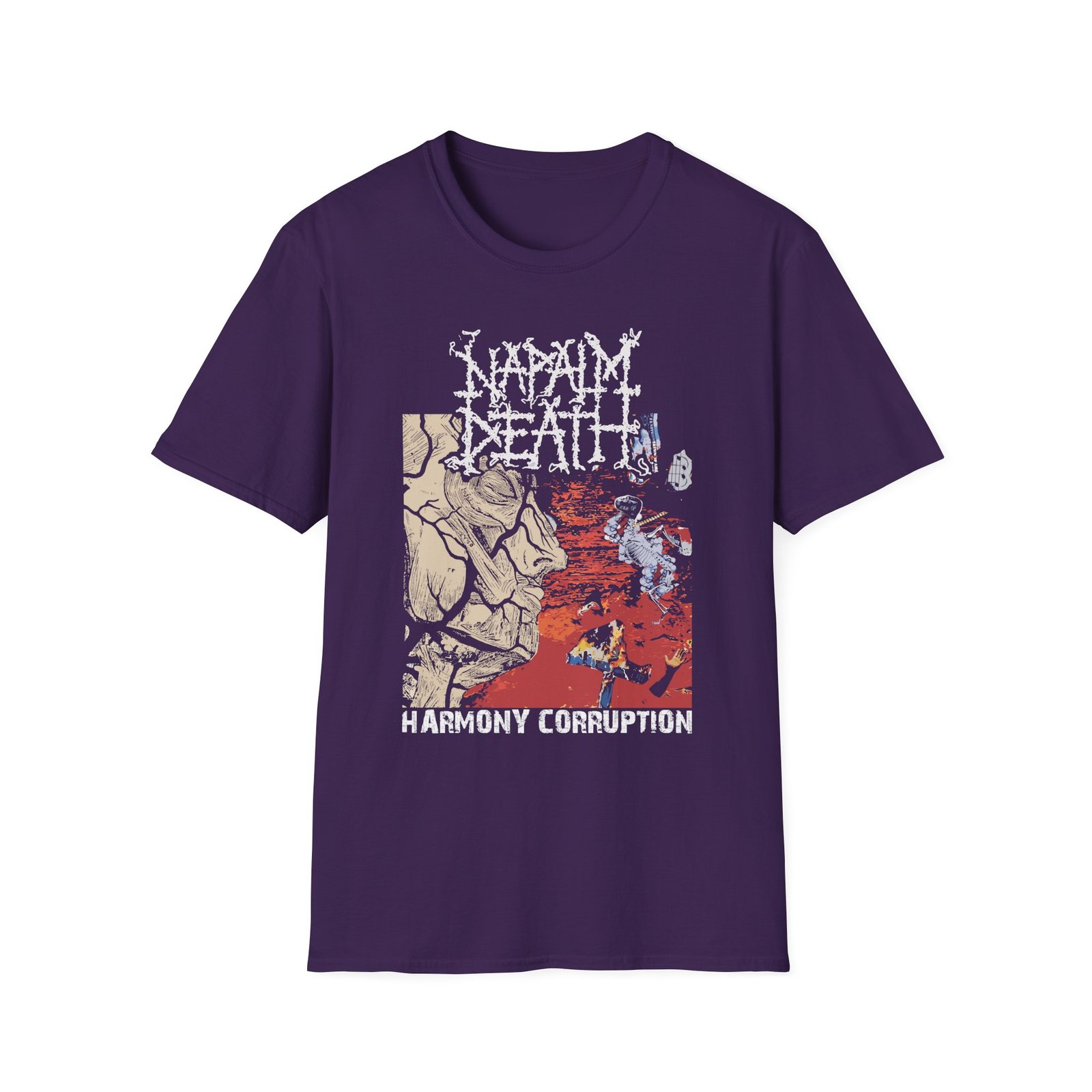 Napalm Death Harmony Corruption Unisex Softstyle T-Shirt