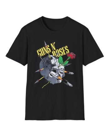 Guns N Roses 1988 Needle Skull Unisex Softstyle T-Shirt