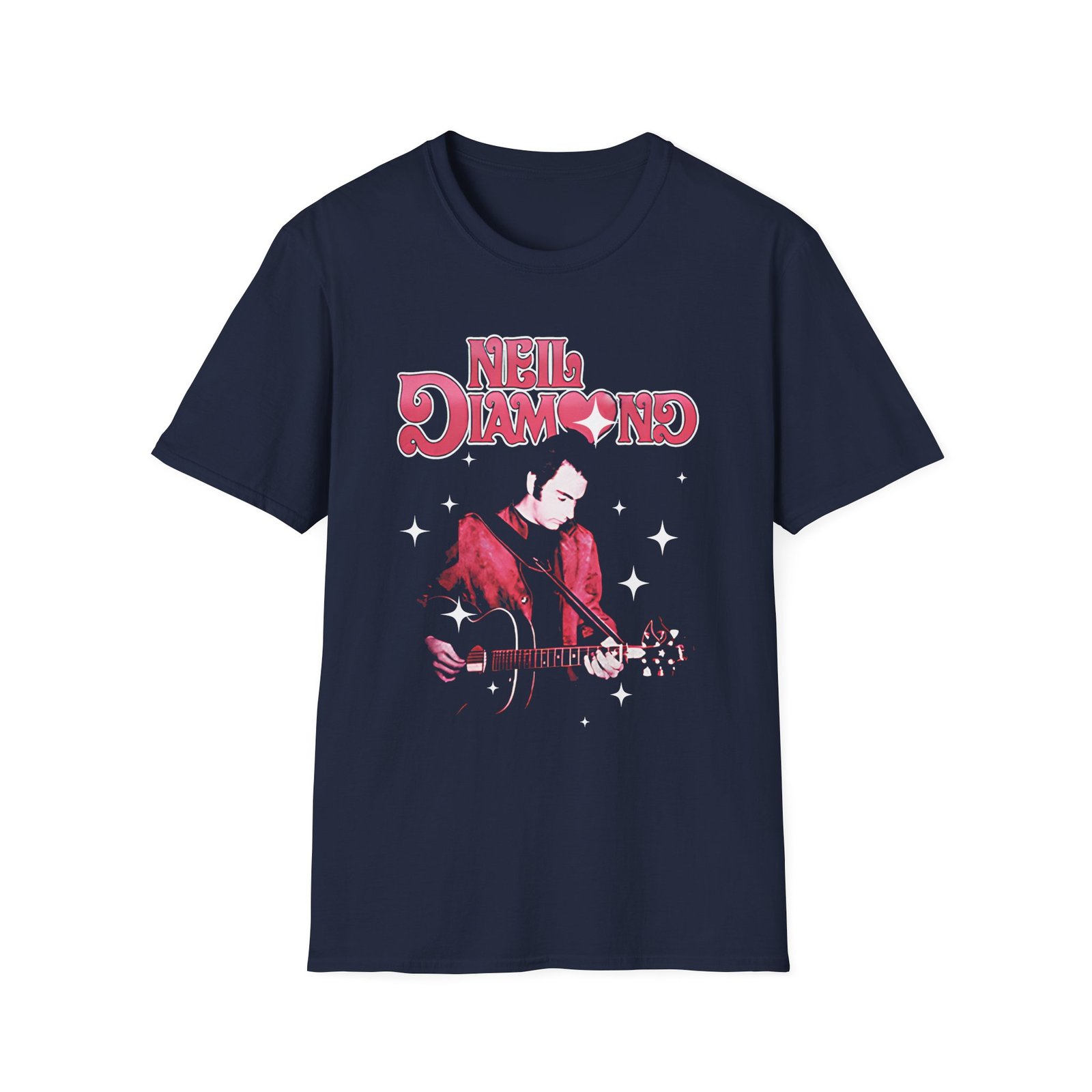 Neil Diamond Sparkle Guitar Unisex Softstyle T-Shirt