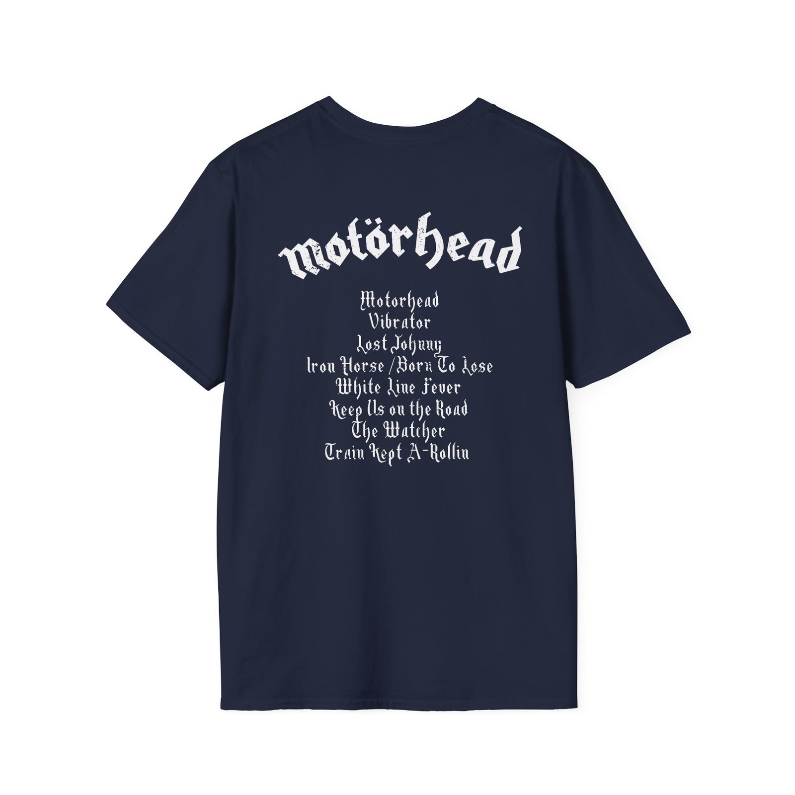 Motorhead Motörhead Tracklist Unisex Softstyle T-Shirt
