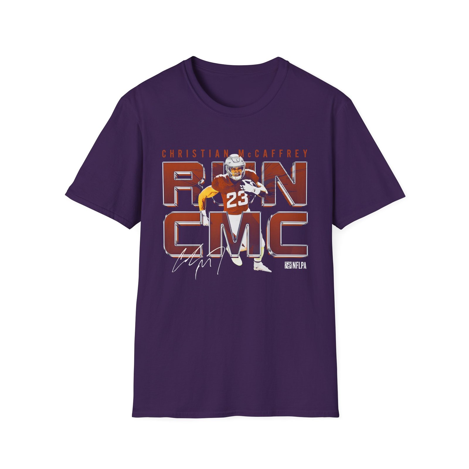 Christian Mccaffrey Run CMC Metal Unisex Softstyle T-Shirt