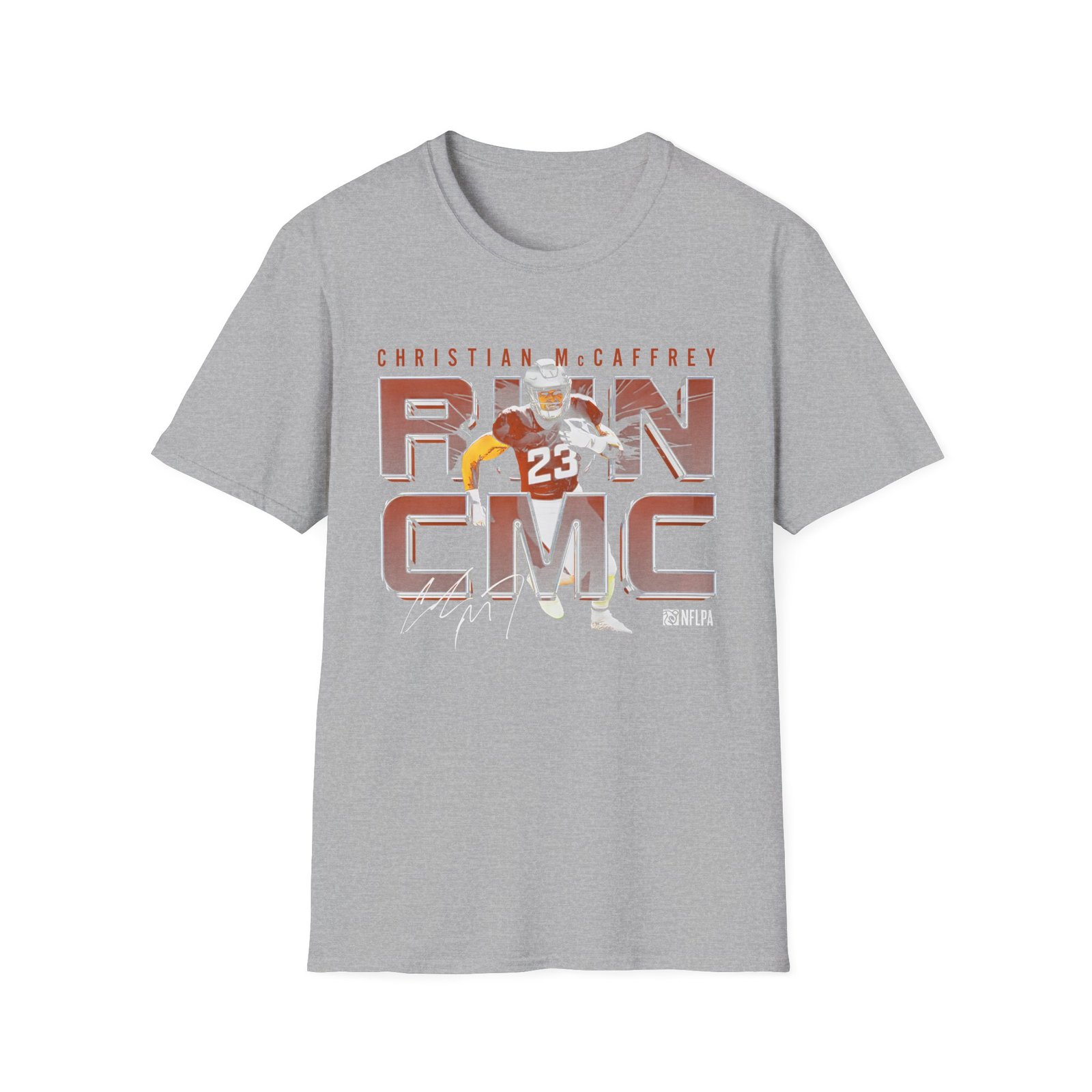 Christian Mccaffrey Run CMC Metal Unisex Softstyle T-Shirt