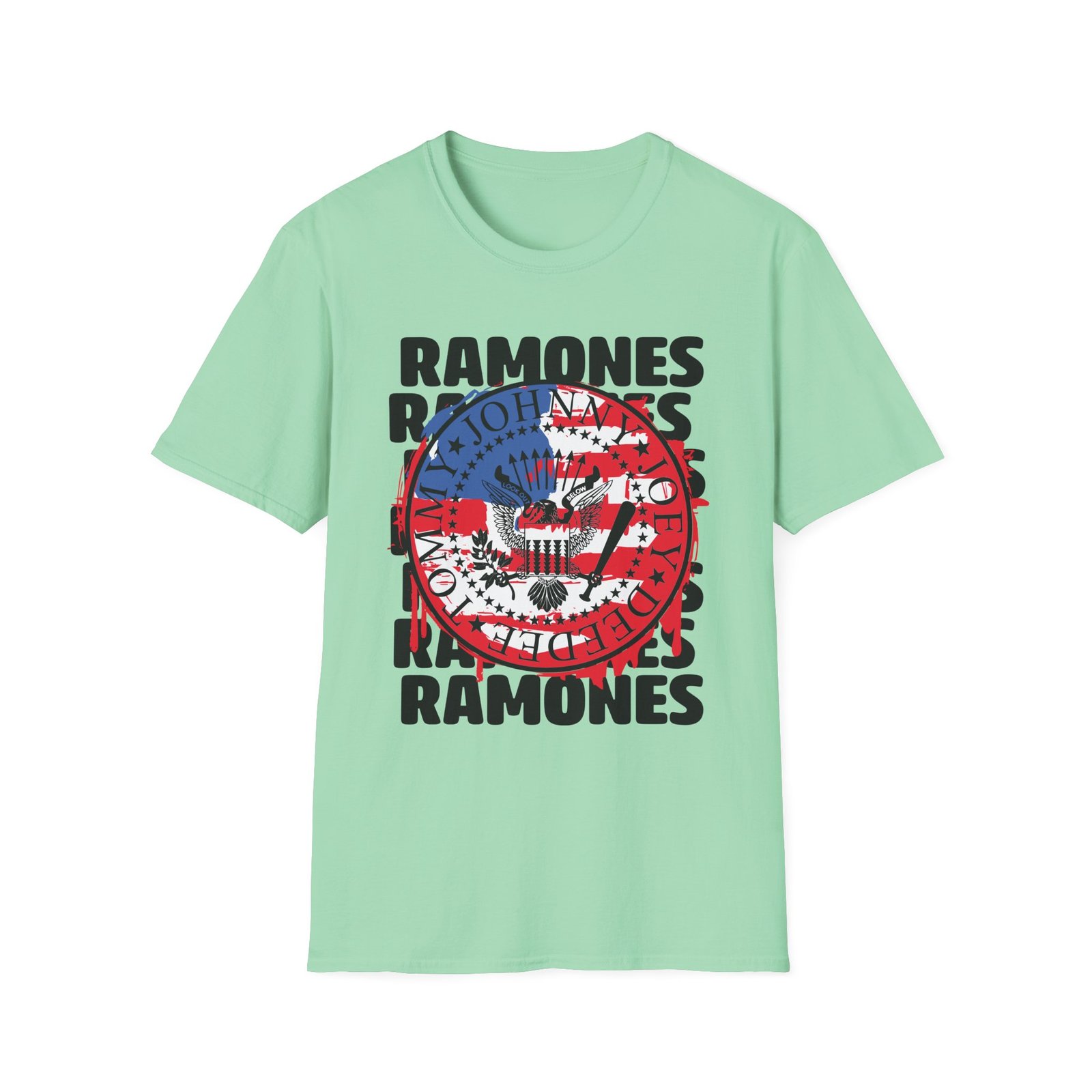 Ramones US Flag Unisex Softstyle T-Shirt
