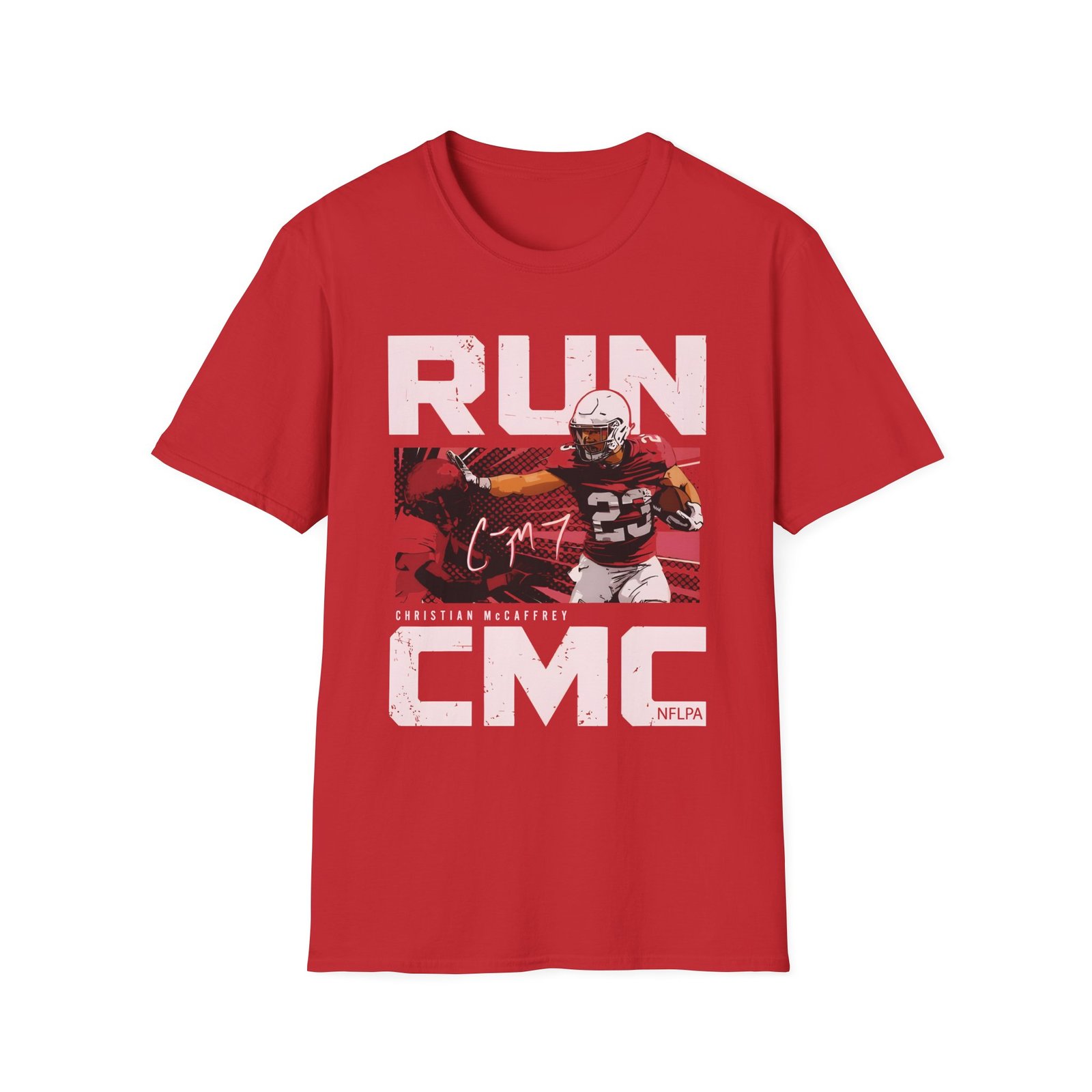 Christian Mccaffrey Stiff Arm Unisex Softstyle T-Shirt
