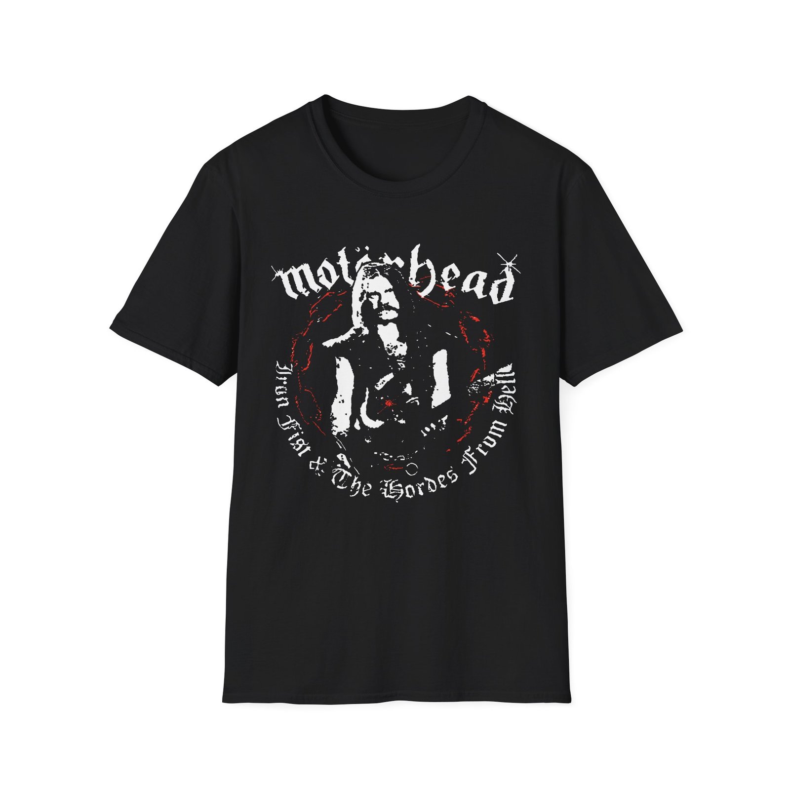 Motorhead Lemmy Hordes From Hell Unisex Softstyle T-Shirt