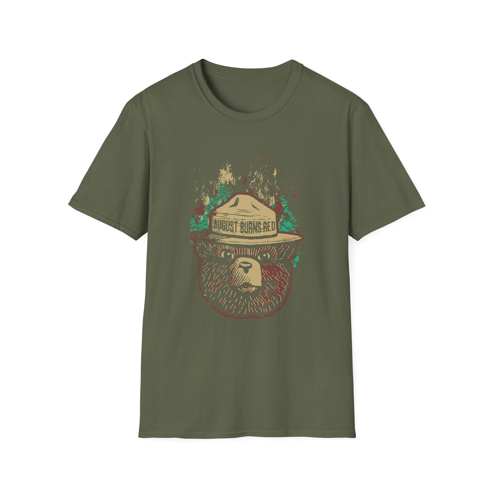 August Burns Red Smokey The Bear Unisex Softstyle T-Shirt