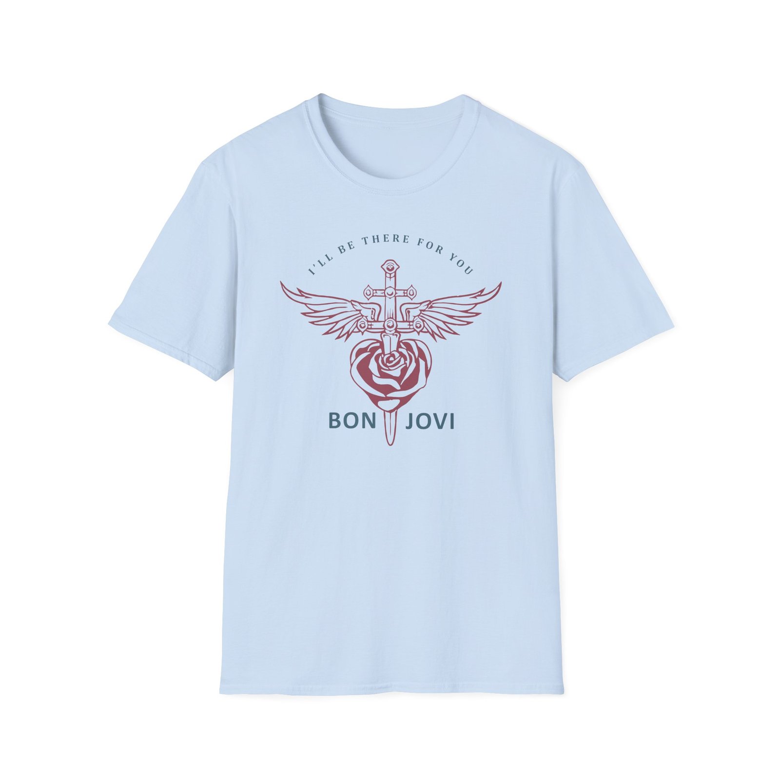 Bon Jovi Glass Heart & Dagger Unisex Softstyle T-Shirt