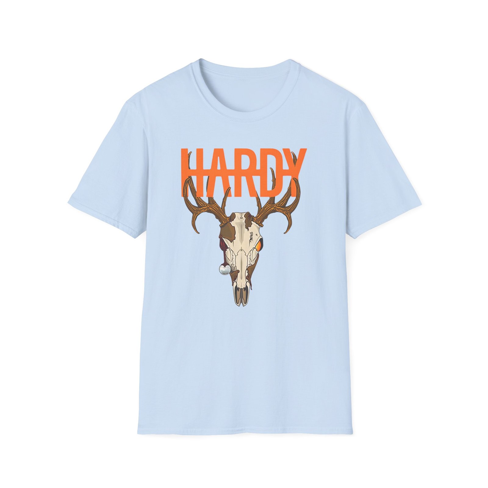 Hardy Deer Skull Unisex Softstyle T-Shirt