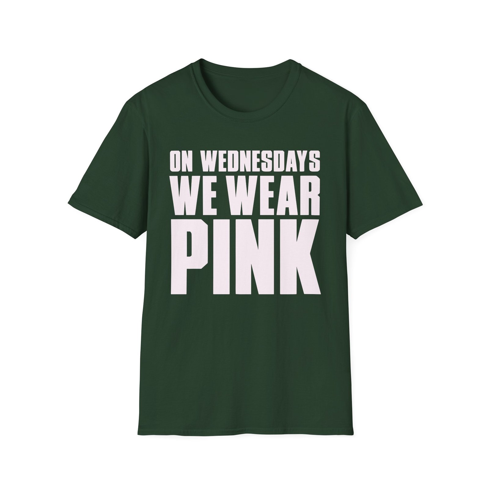 Amc Mean Girl On Wednesdays We Wear Pink Unisex Softstyle T-Shirt