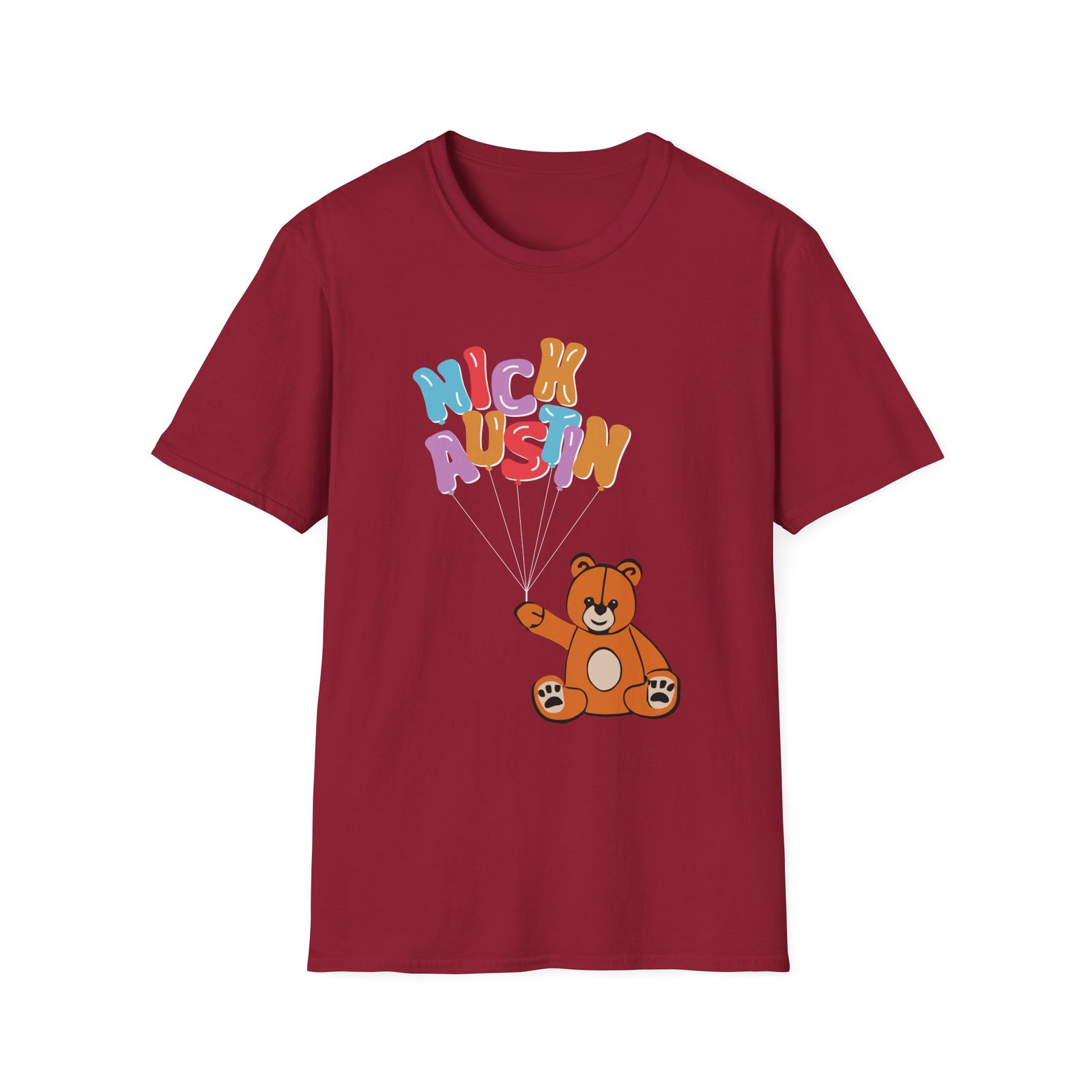 Nick Austin Puff Teddy Bear Unisex Softstyle T-Shirt
