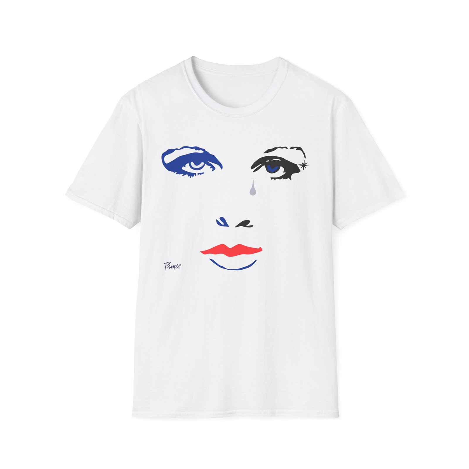 Prince Purple Rain Face Unisex Softstyle T-Shirt
