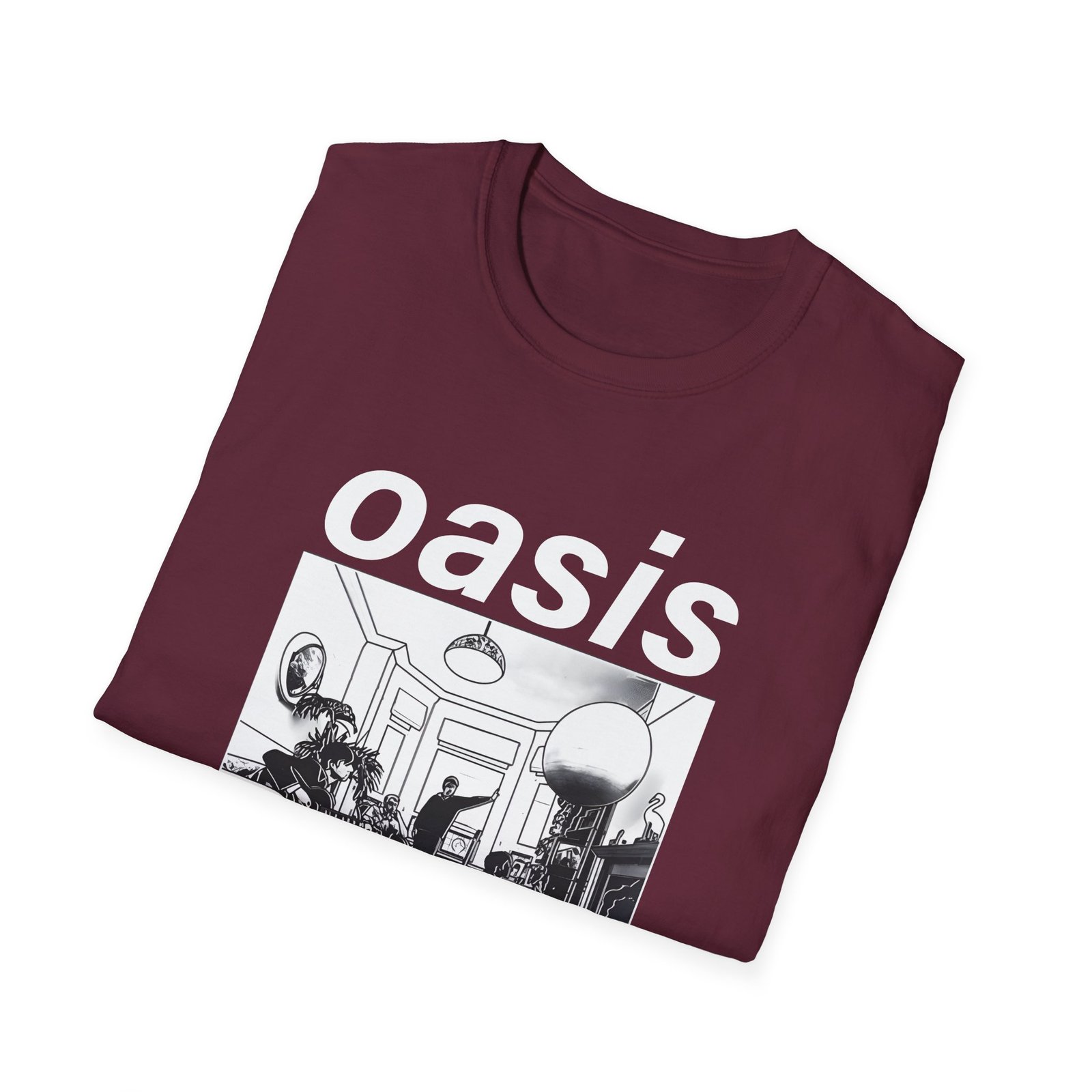 Oasis Definitely Maybe Artwork Unisex Softstyle T-Shirt