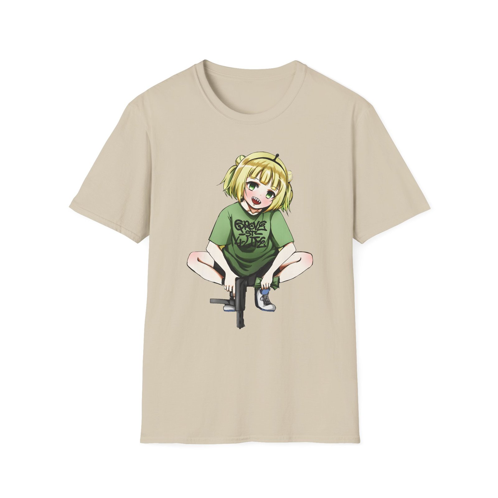 Girl And Gun Amano Pikamee Unisex Softstyle T-Shirt