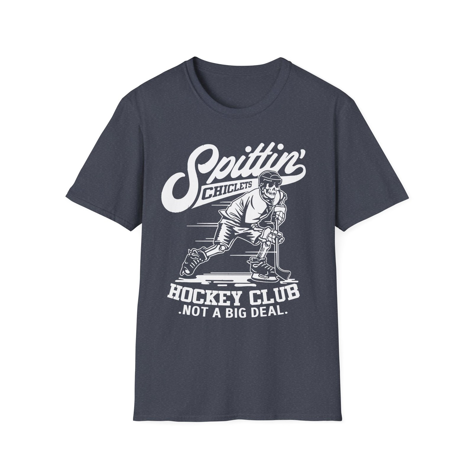 Spittin Chiclets Hockey Club Skel Unisex Softstyle T-Shirt