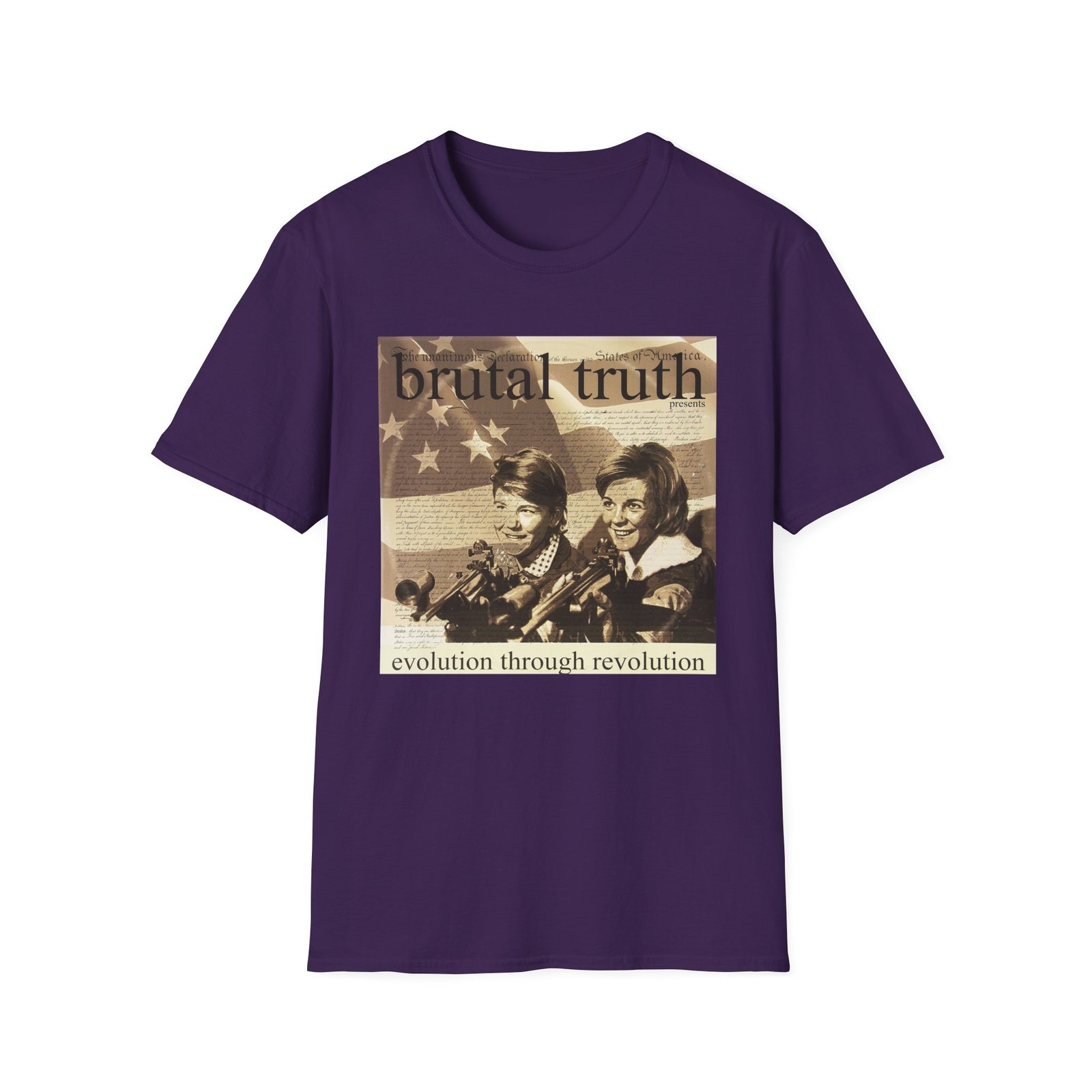 Brutal Truth Evolution Through Revolution Unisex Softstyle T-Shirt