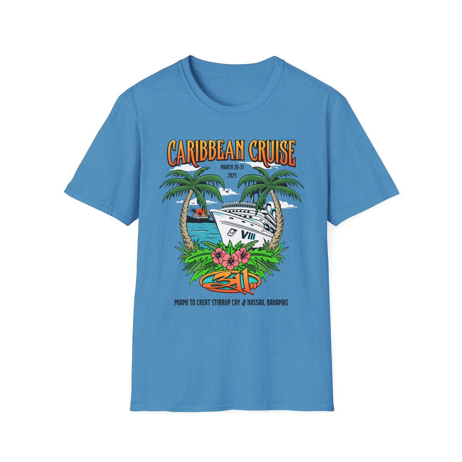 311 Caribbean Cruise 2025 Boat Unisex Softstyle T-Shirt