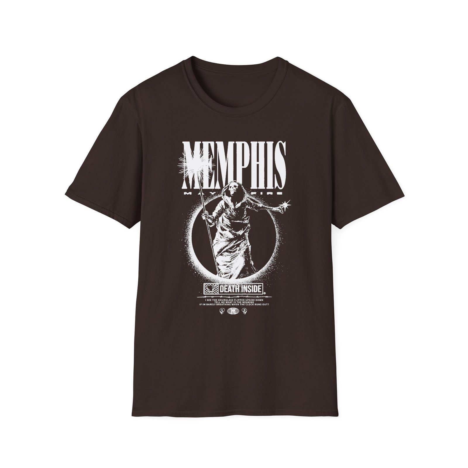 Memphis May Fire Death Staff Oxblood Unisex Softstyle T-Shirt