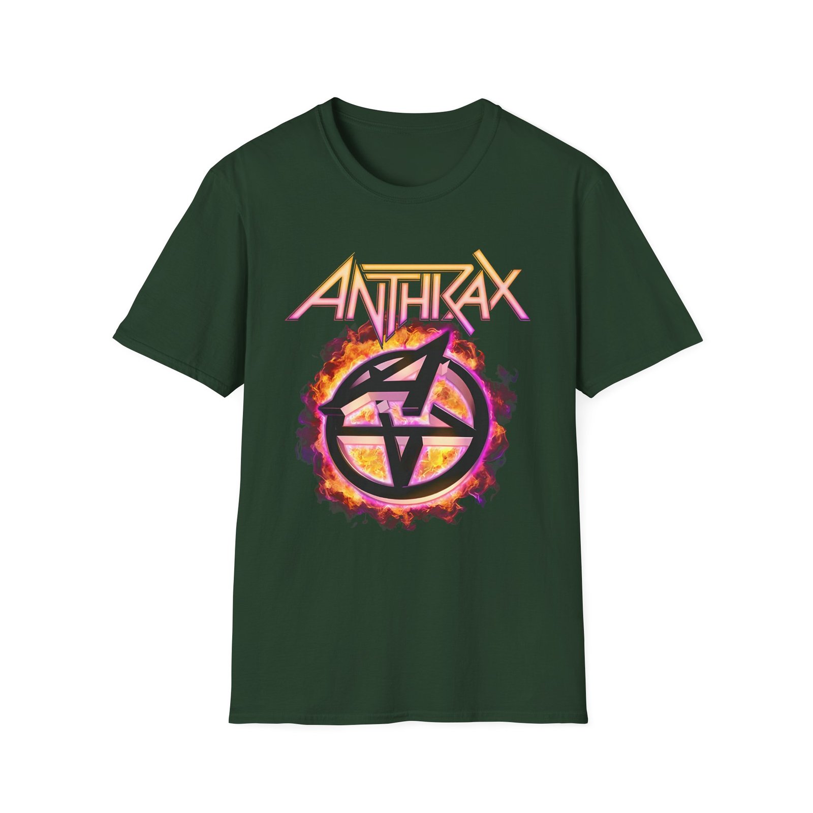 Anthrax Flame Pentathrax unisex softstyle t-shirt
