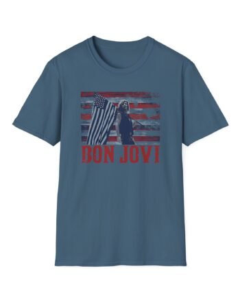 Bon Jovi American Flag Unisex Softstyle T-Shirt