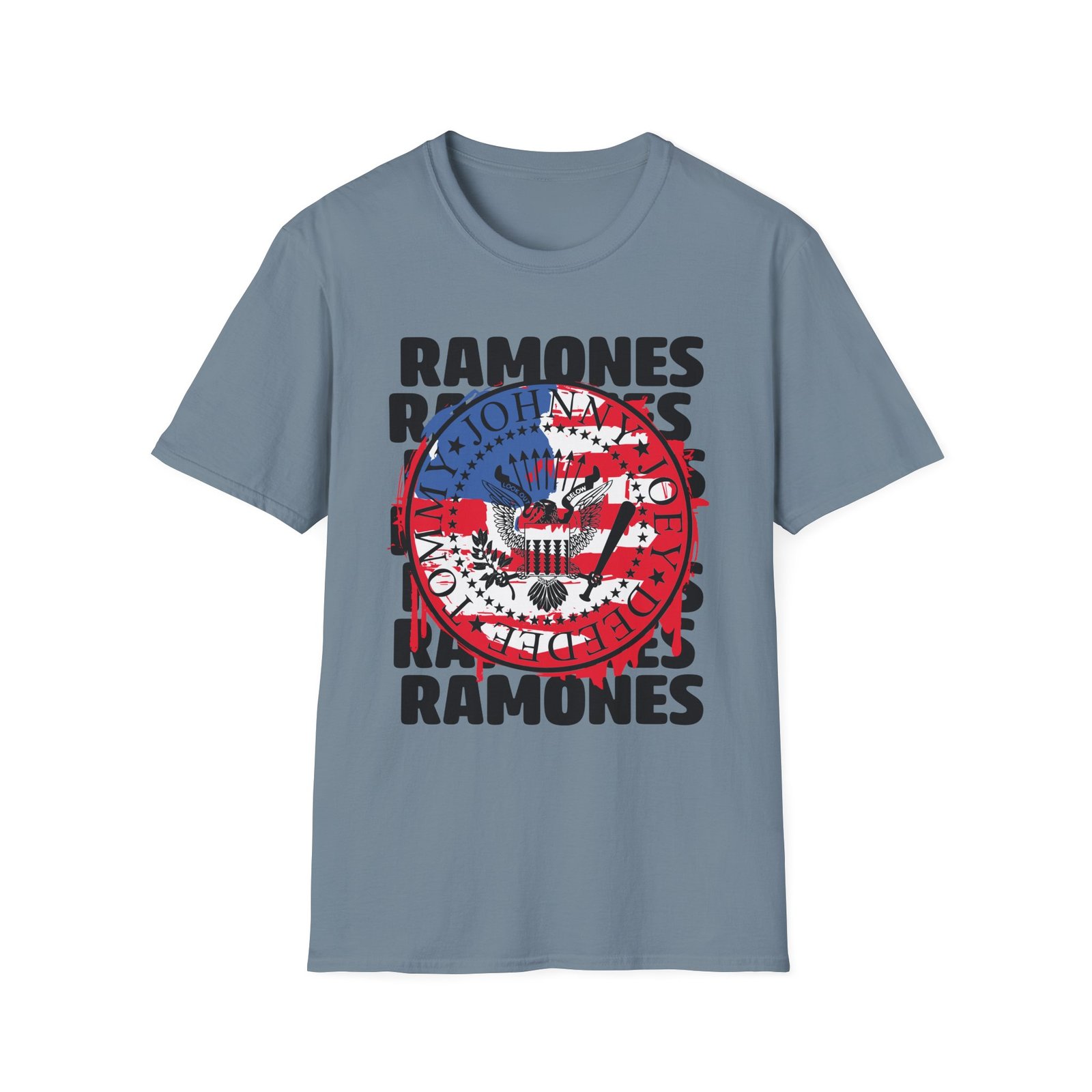 Ramones US Flag Unisex Softstyle T-Shirt