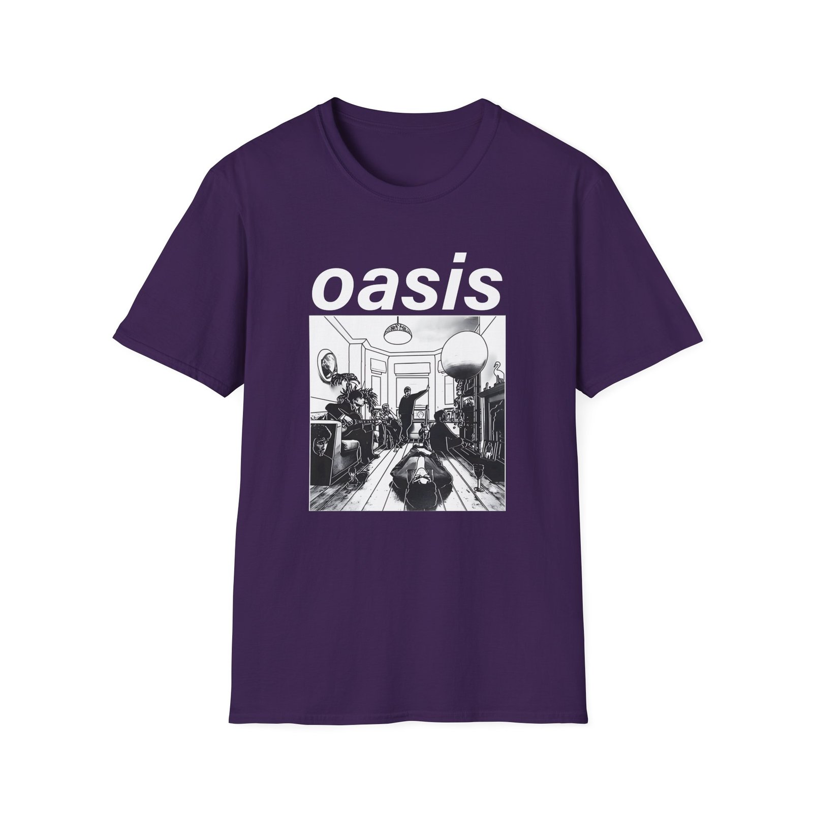 Oasis Definitely Maybe Artwork Unisex Softstyle T-Shirt