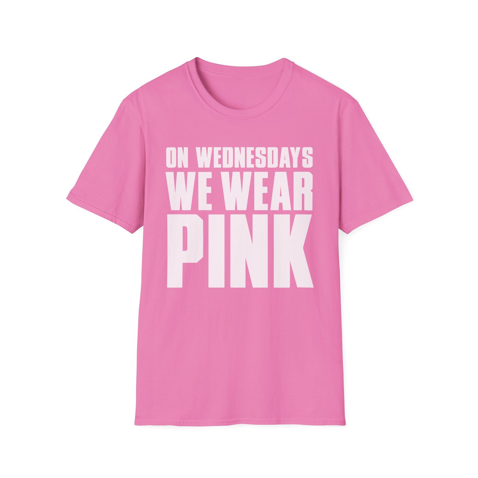 Amc Mean Girl On Wednesdays We Wear Pink Unisex Softstyle T-Shirt