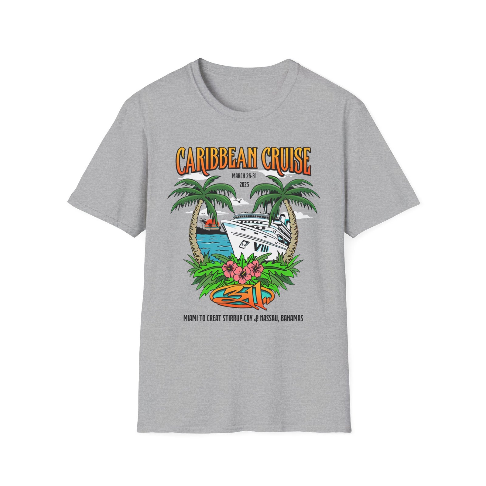 311 Caribbean Cruise 2025 Boat Unisex Softstyle T-Shirt