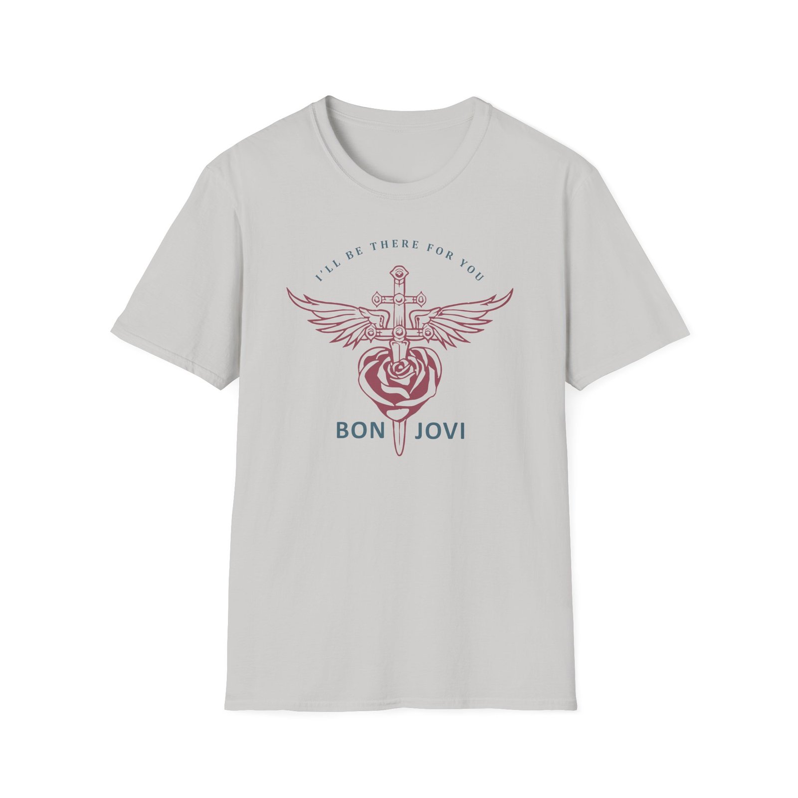 Bon Jovi Glass Heart & Dagger Unisex Softstyle T-Shirt