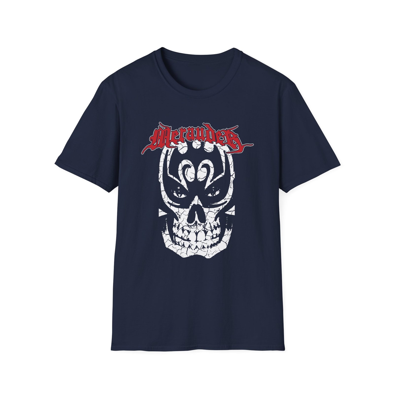 Merauder Cracked Skull Unisex Softstyle T-Shirt