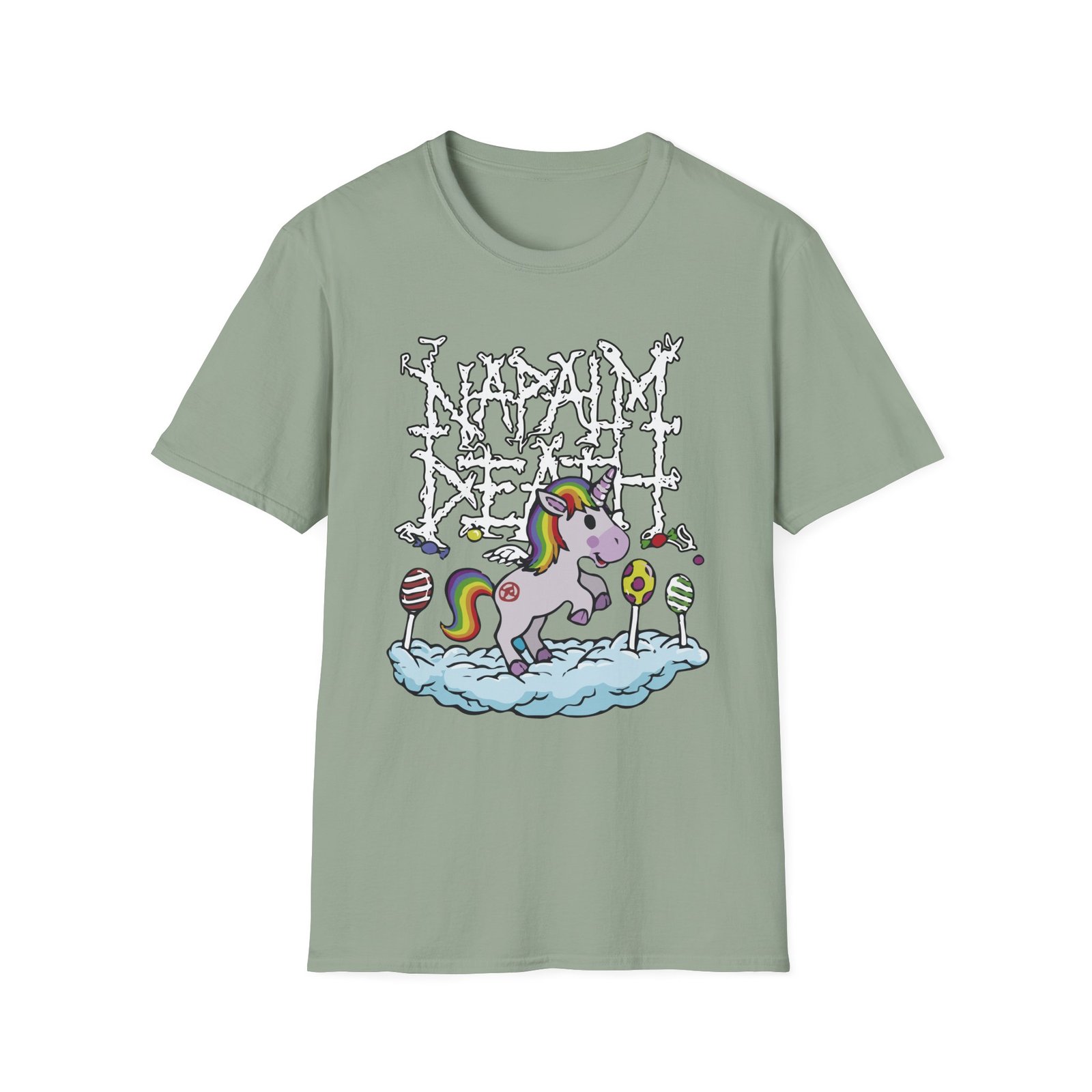 Napalm Death Riding the Rainbow Unisex Softstyle T-Shirt