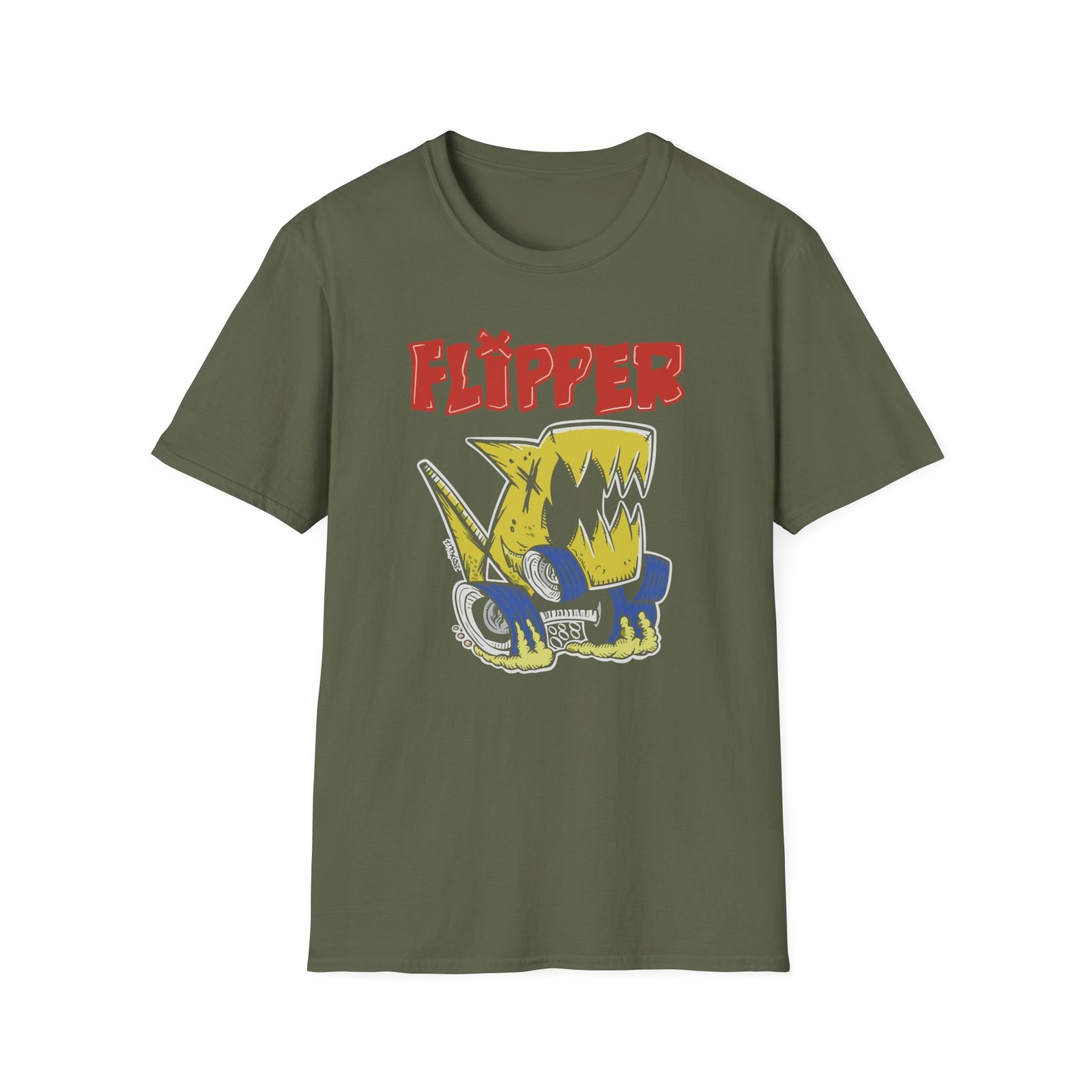 Flipper Monster Truck Unisex Softstyle T-Shirt
