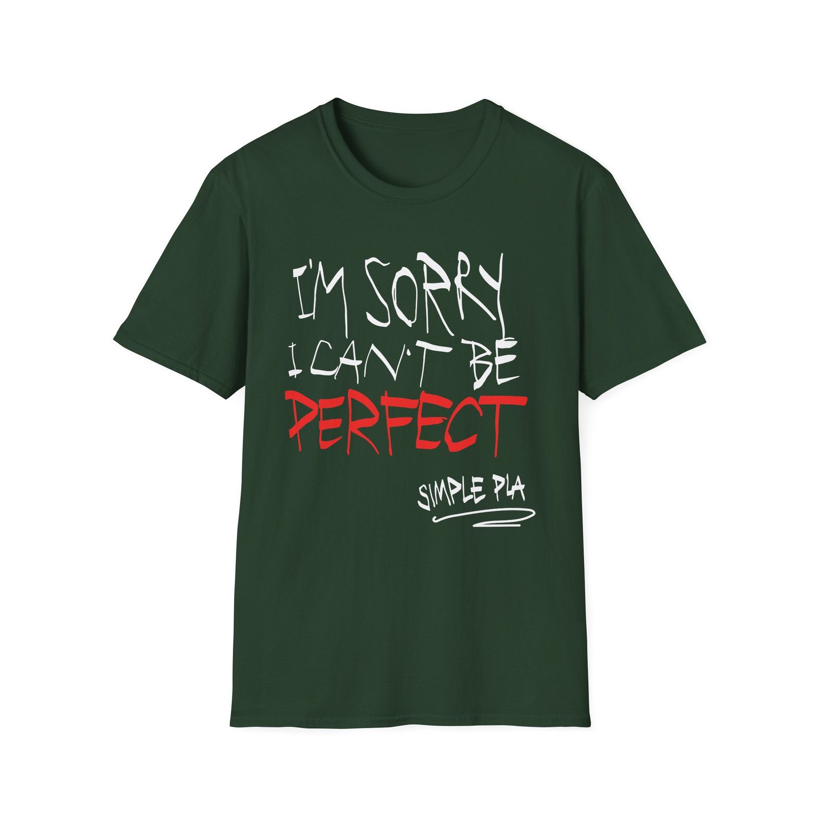 Simple Plan I'm Sorry I Can't Be Perfect Unisex Softstyle T-Shirt
