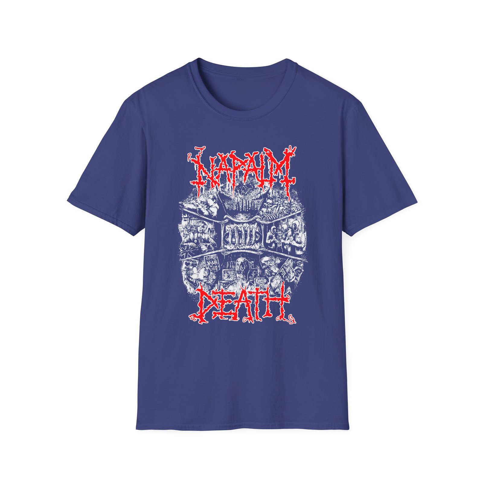 Napalm Death Coded Smears Unisex Softstyle T-Shirt