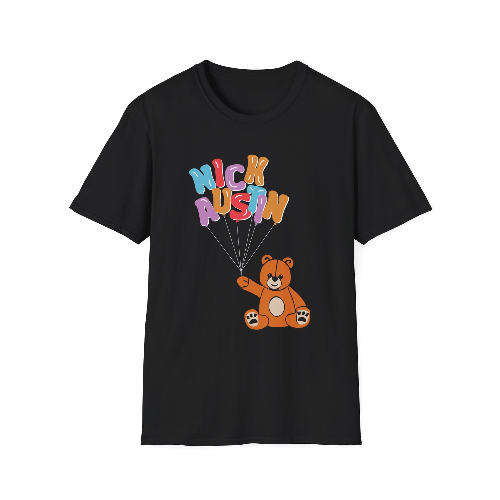 Nick Austin Puff Teddy Bear Unisex Softstyle T-Shirt