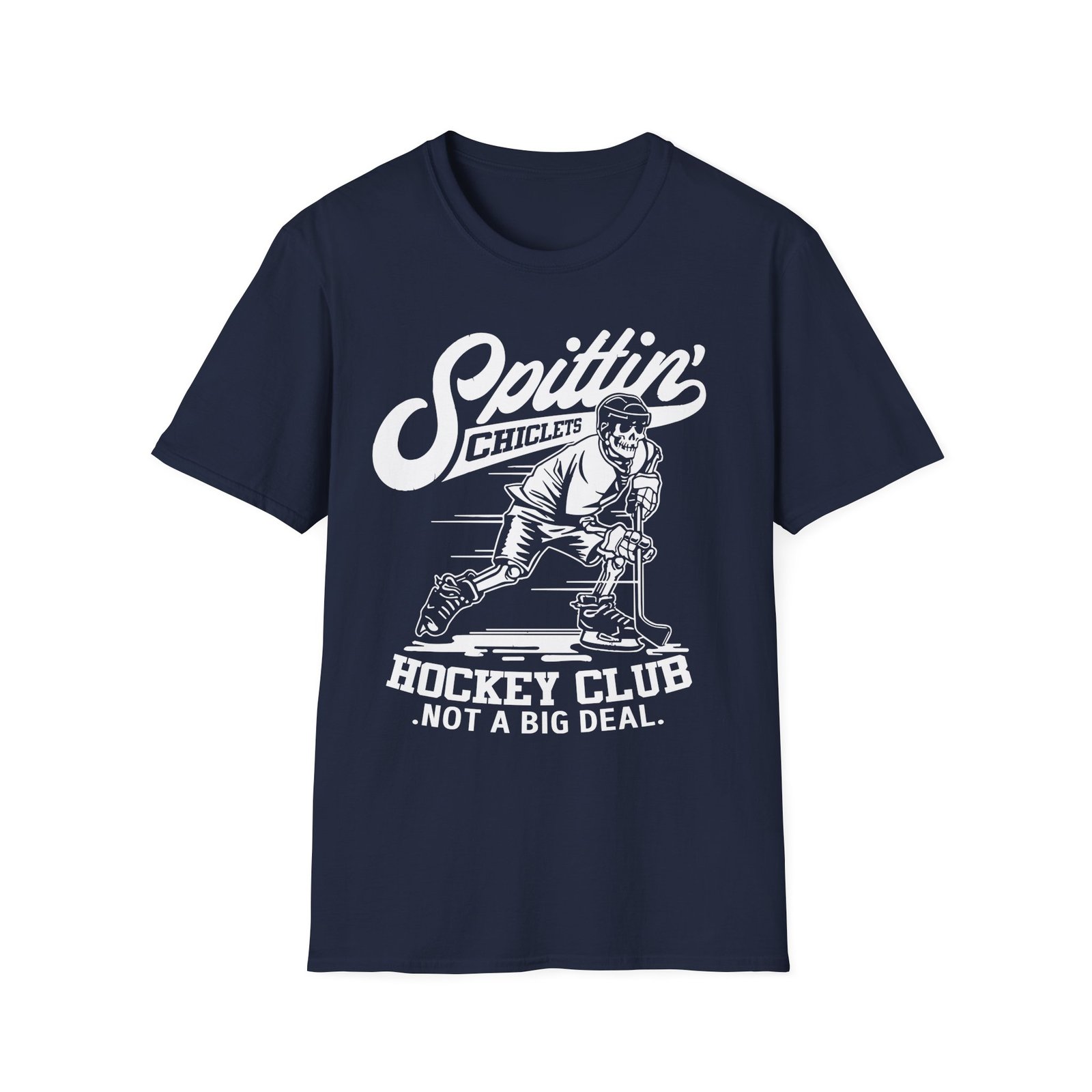 Spittin Chiclets Hockey Club Skel Unisex Softstyle T-Shirt