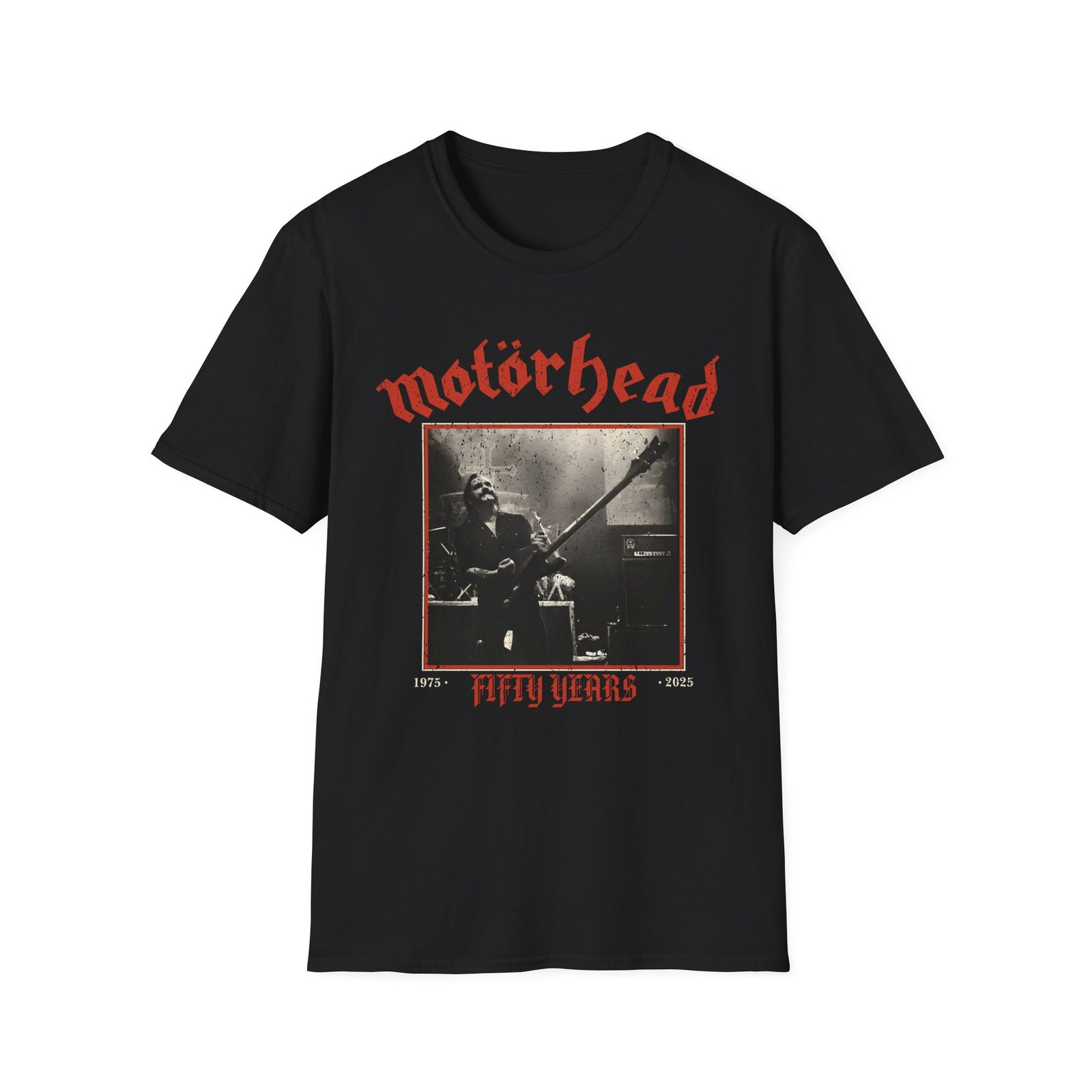 Motorhead Lemmy 50 Years Unisex Softstyle T-Shirt