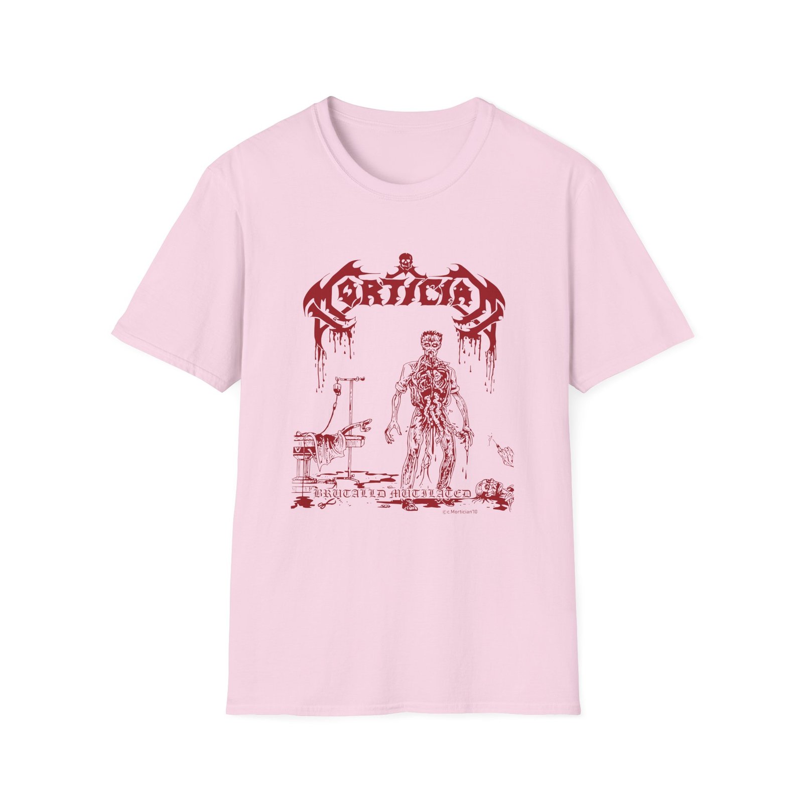 Mortician Brutally Mutilated Unisex Softstyle T-Shirt
