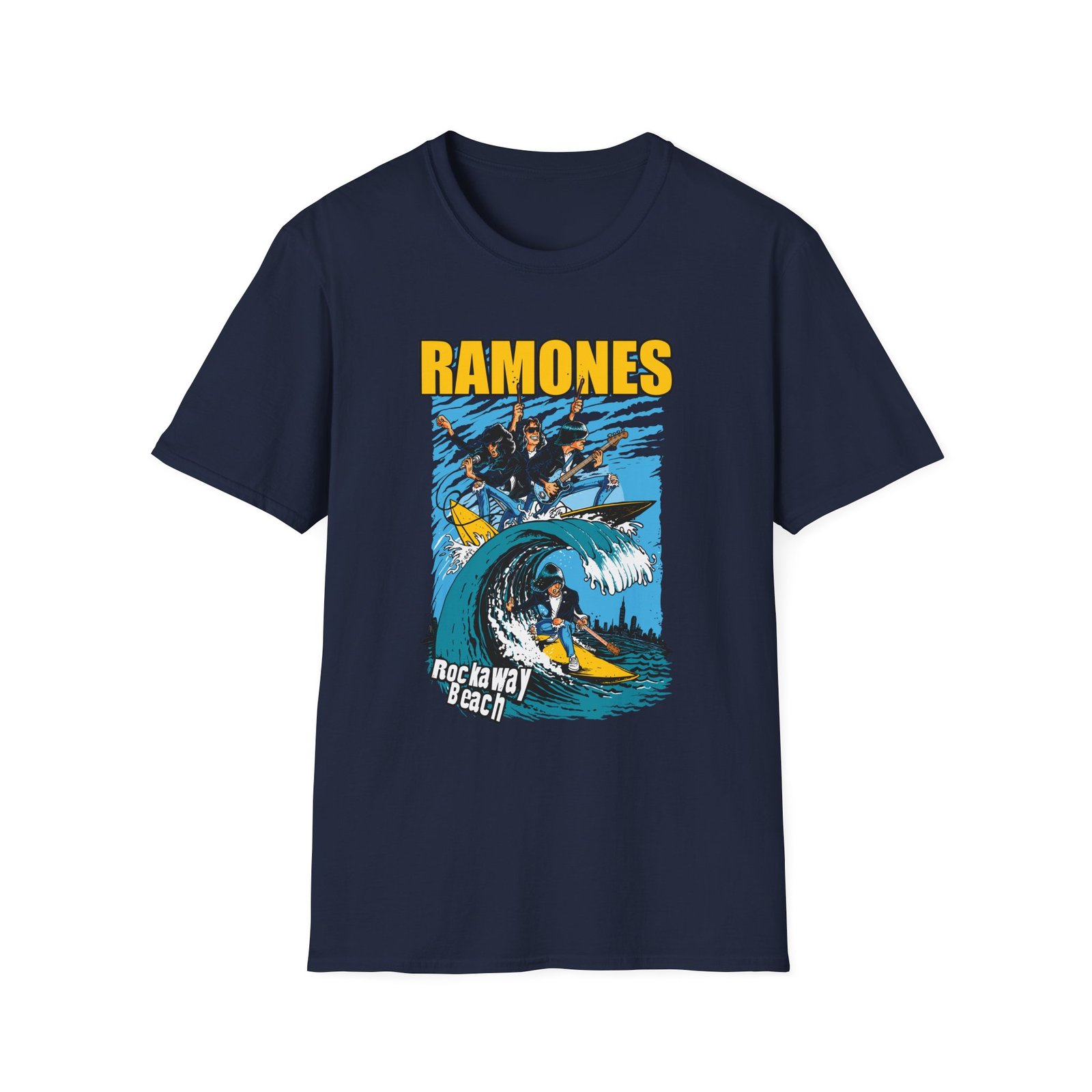 Ramones Rockaway Beach Unisex Softstyle T-Shirt